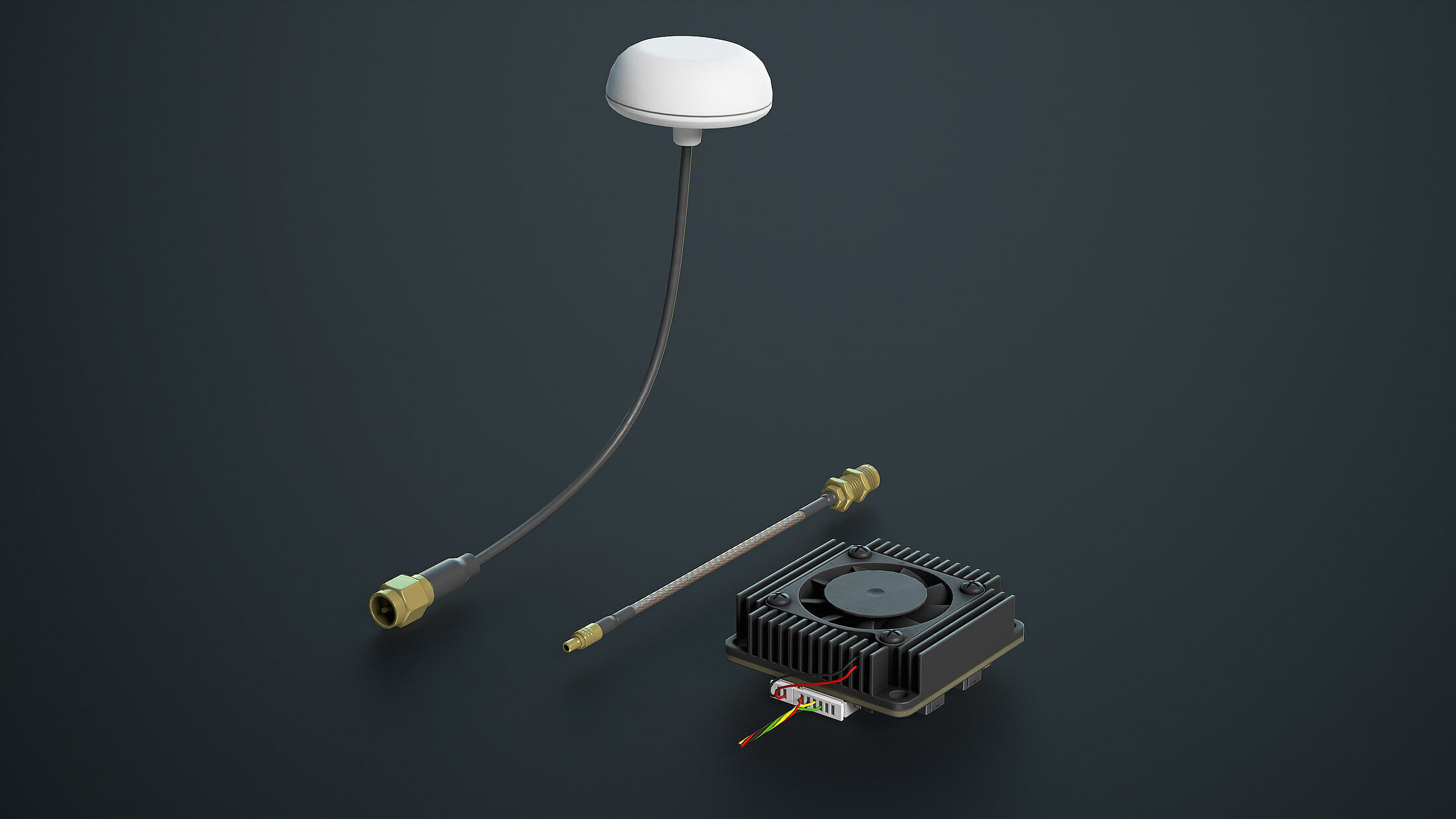 FPV Drone Parts Set Vol 1  Low-poly 3D model_8