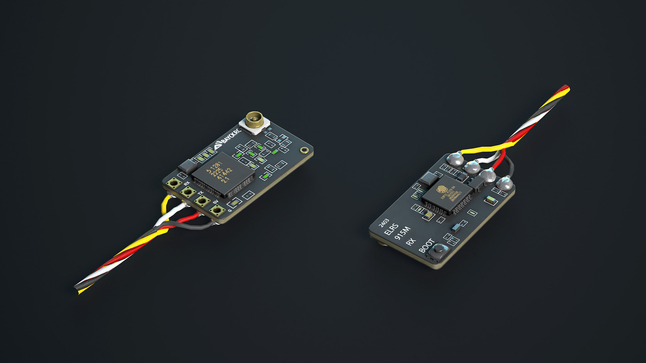 FPV Drone Parts Set Vol 1  Low-poly 3D model_11