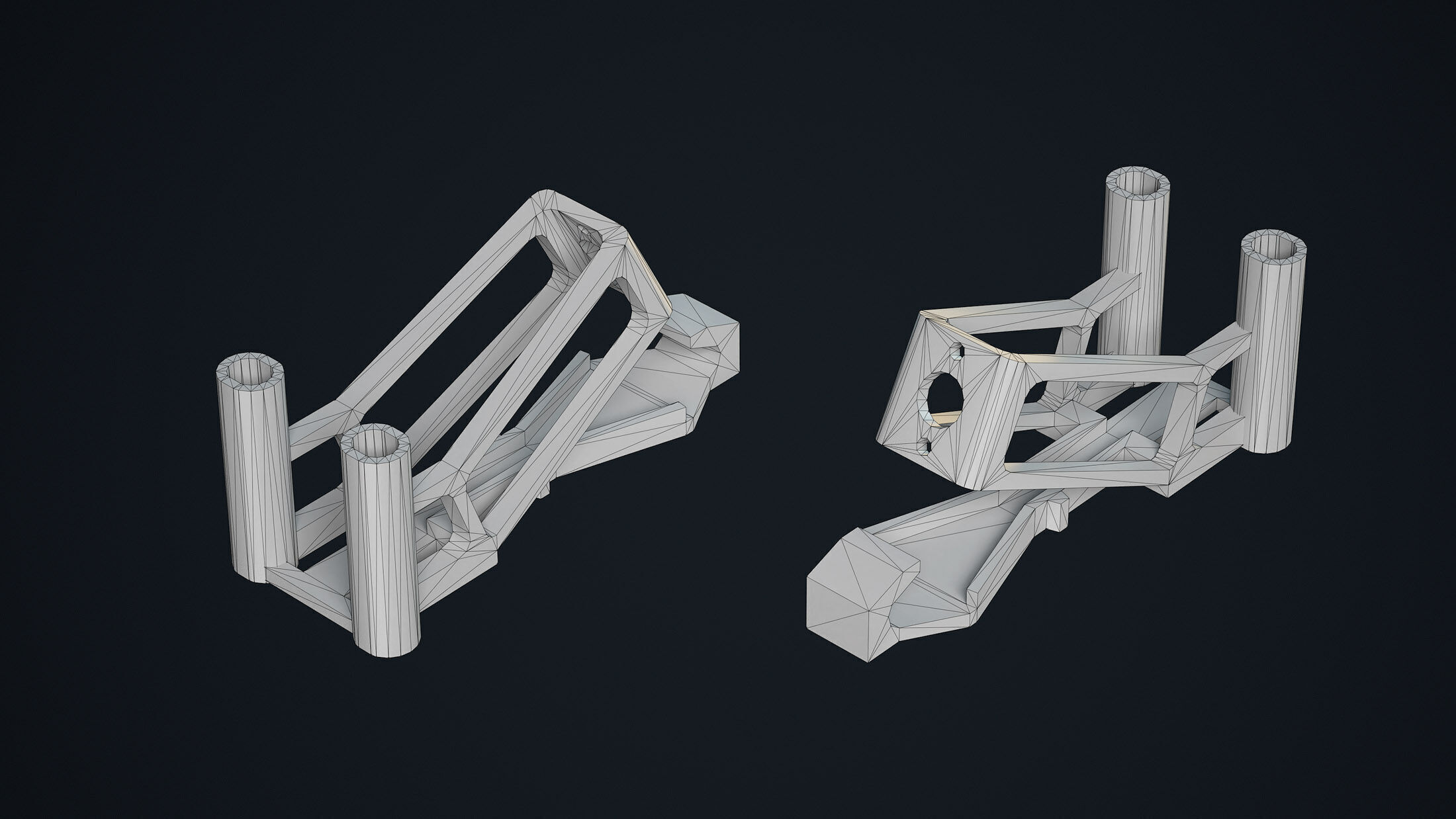 FPV Drone Parts Set Vol 1  Low-poly 3D model_20
