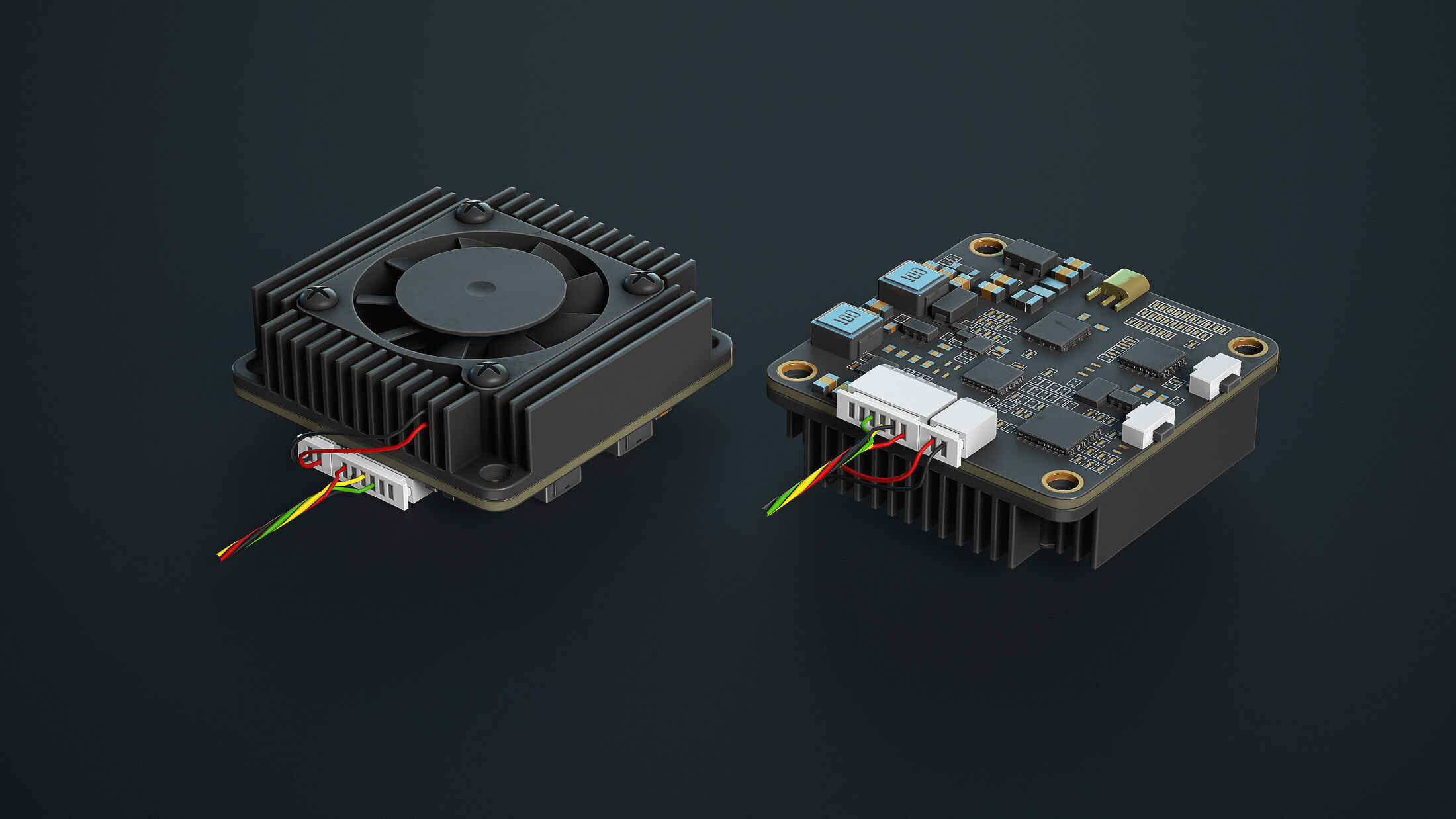 FPV Drone Parts Set Vol 1  Low-poly 3D model_7