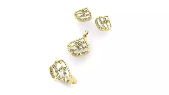 diamond pendant set 