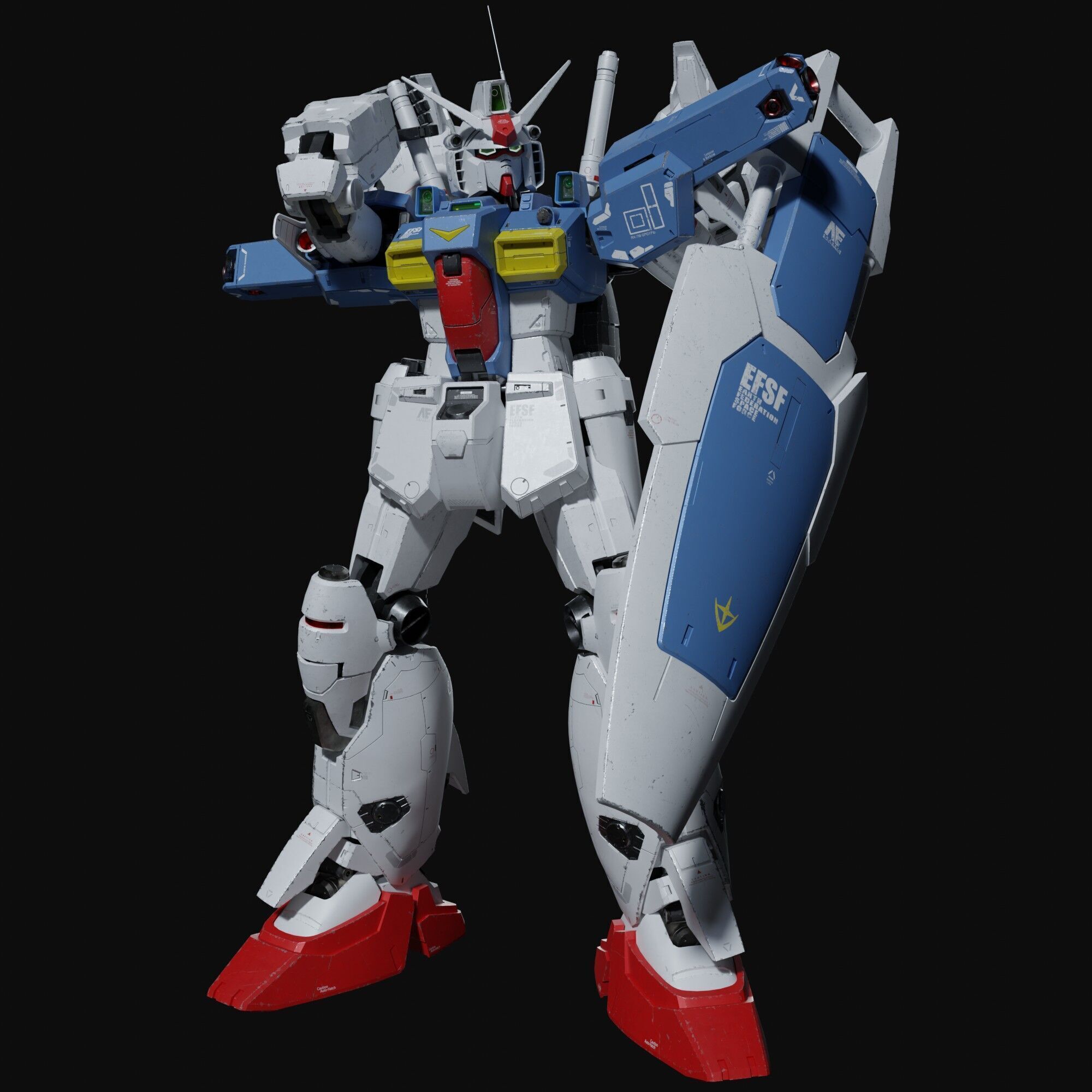 Gundam RX-78 GP01Fb weathering style 3D model_13