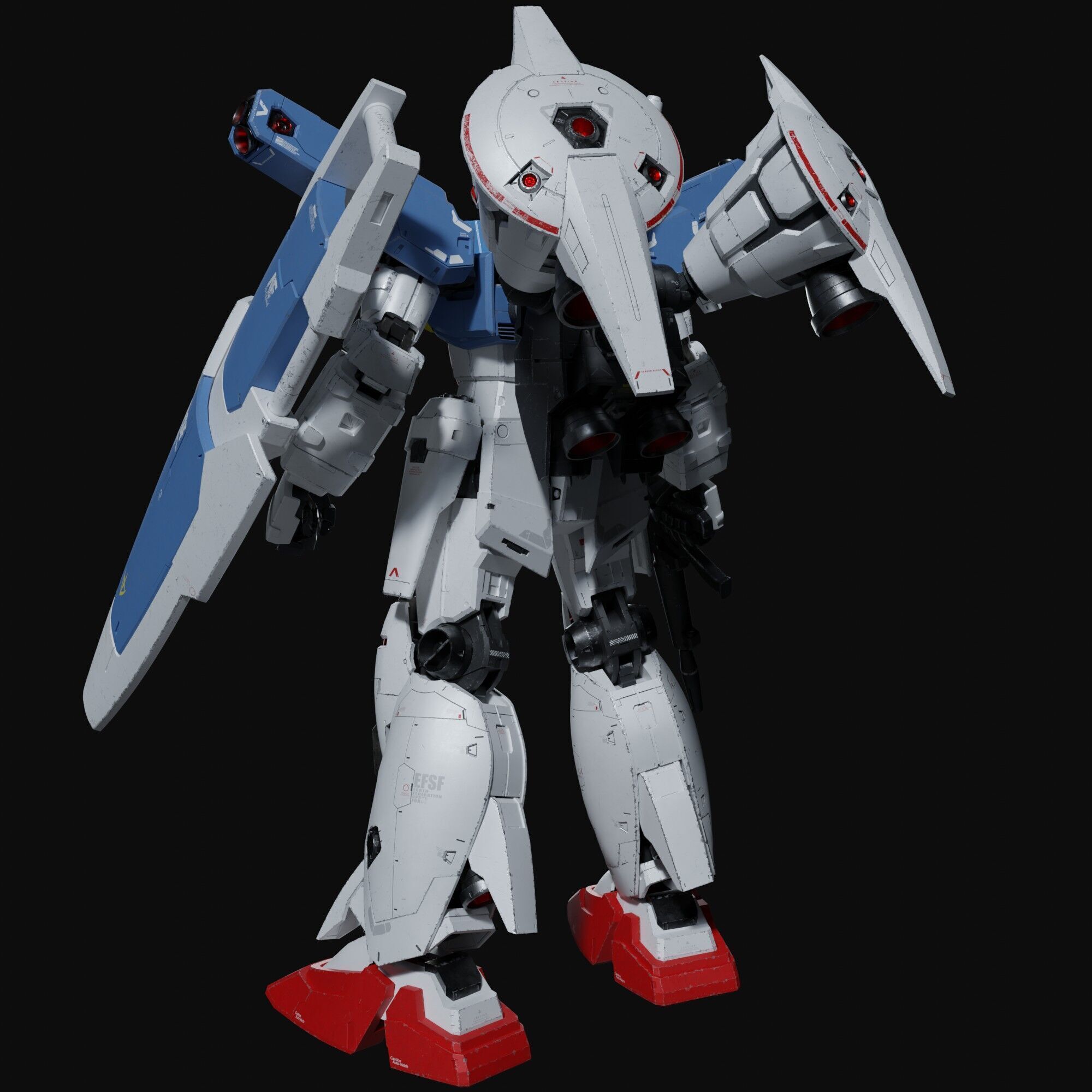 Gundam RX-78 GP01Fb weathering style 3D model_1