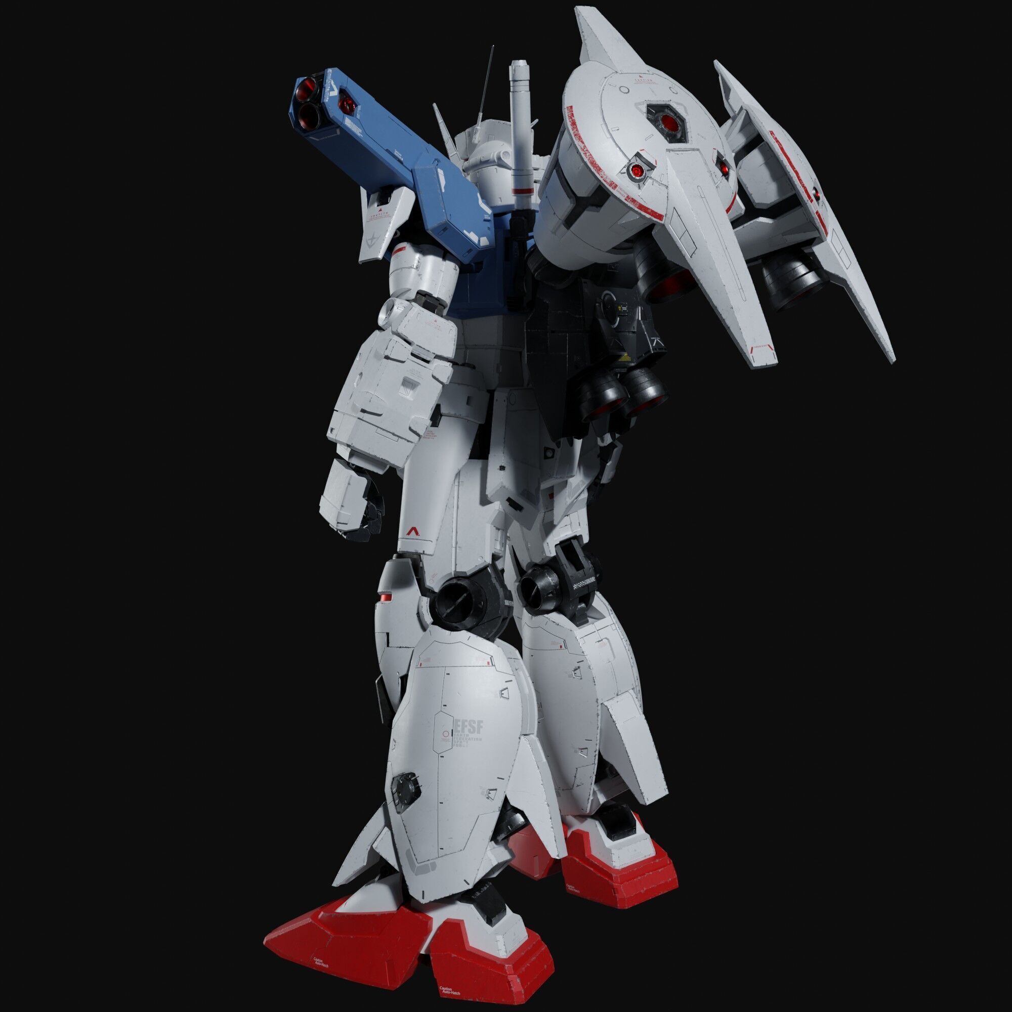 Gundam RX-78 GP01Fb weathering style 3D model_5
