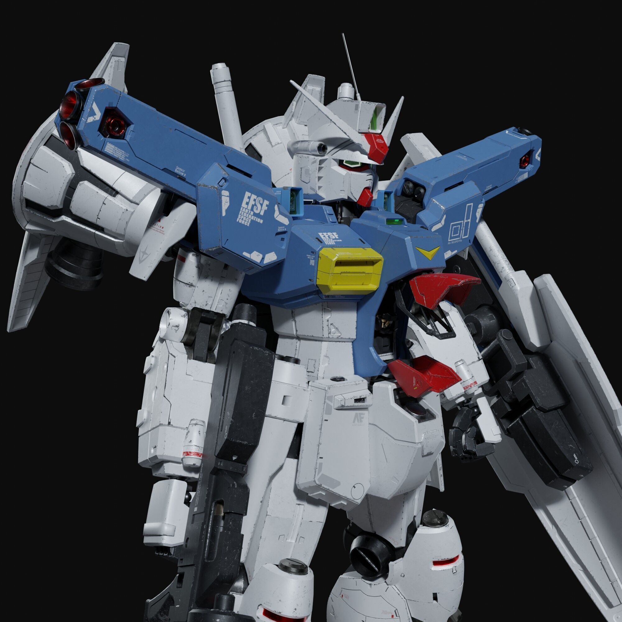Gundam RX-78 GP01Fb weathering style 3D model_17