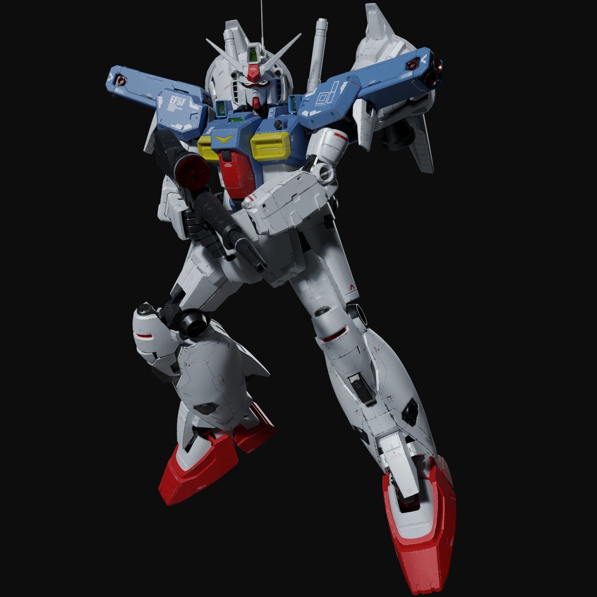 Gundam RX-78 GP01Fb weathering style 3D model_7