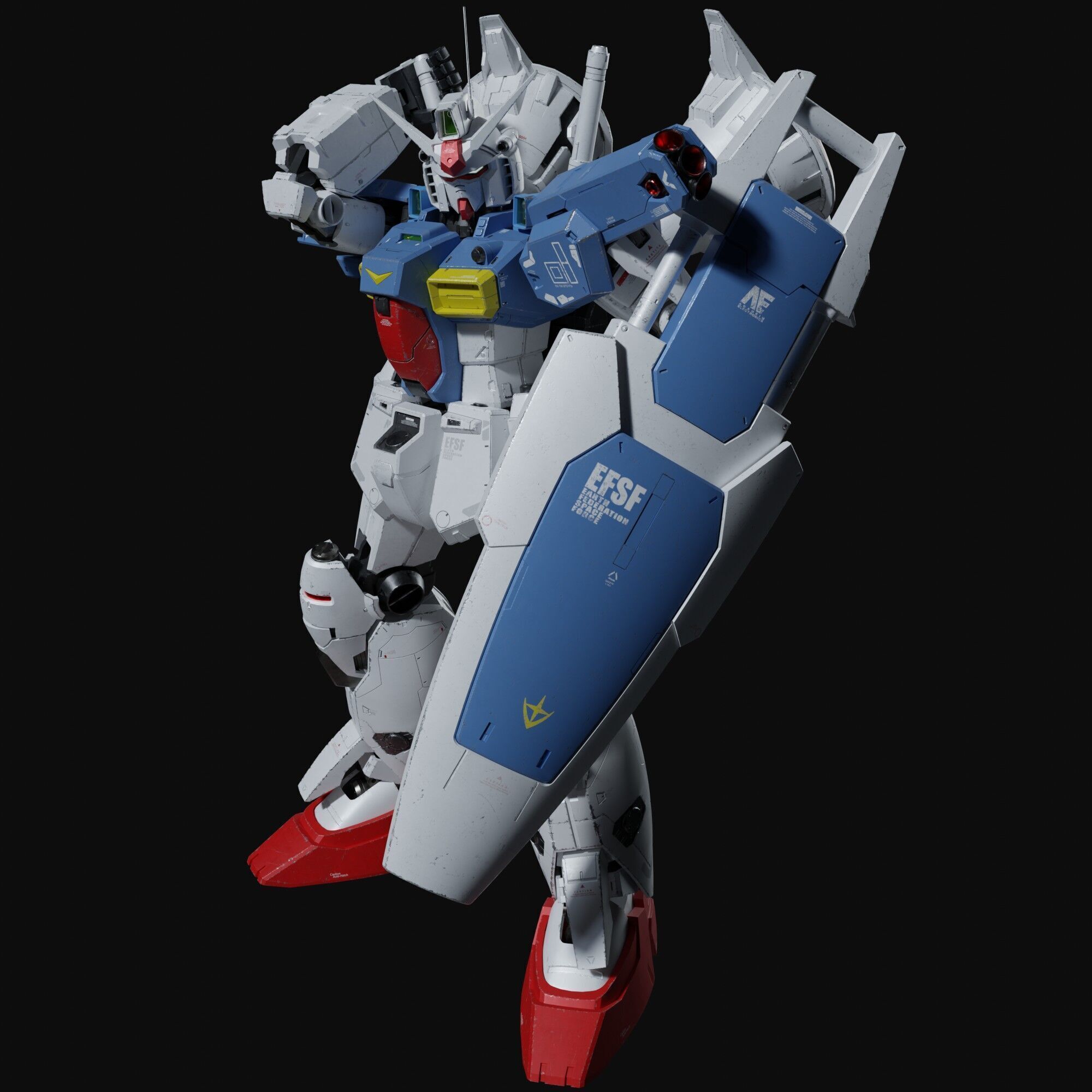 Gundam RX-78 GP01Fb weathering style 3D model_14
