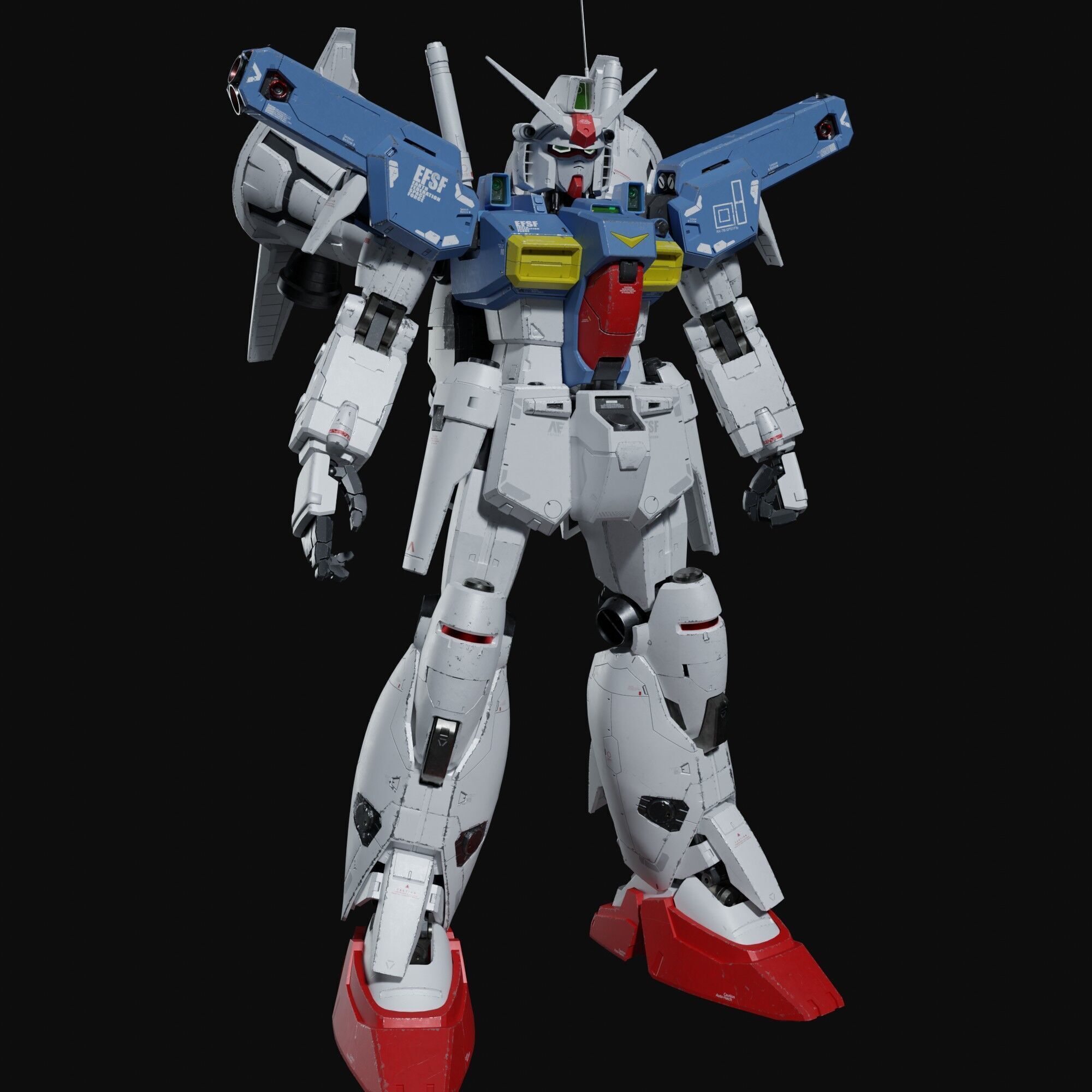 Gundam RX-78 GP01Fb weathering style 3D model_4