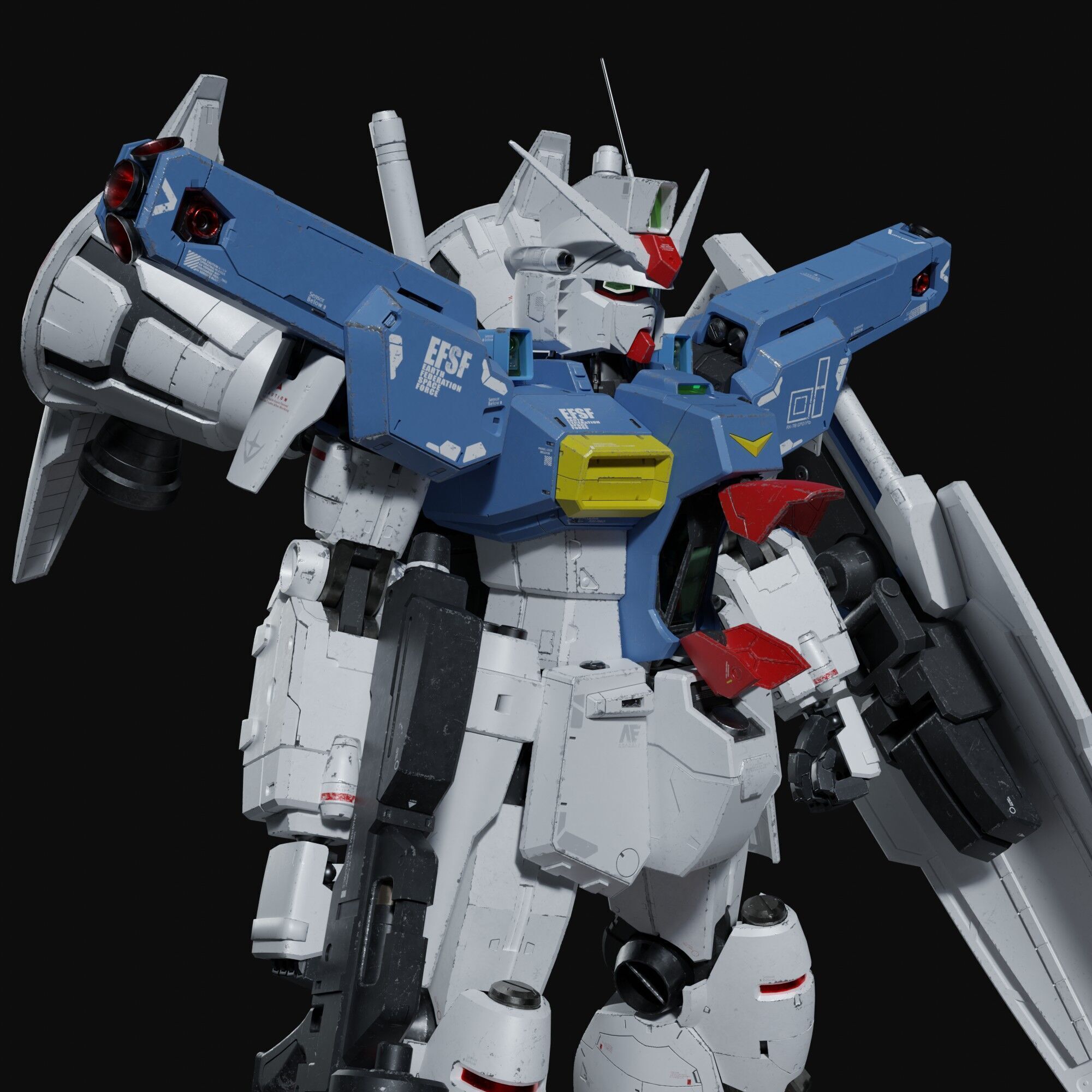 Gundam RX-78 GP01Fb weathering style 3D model_16