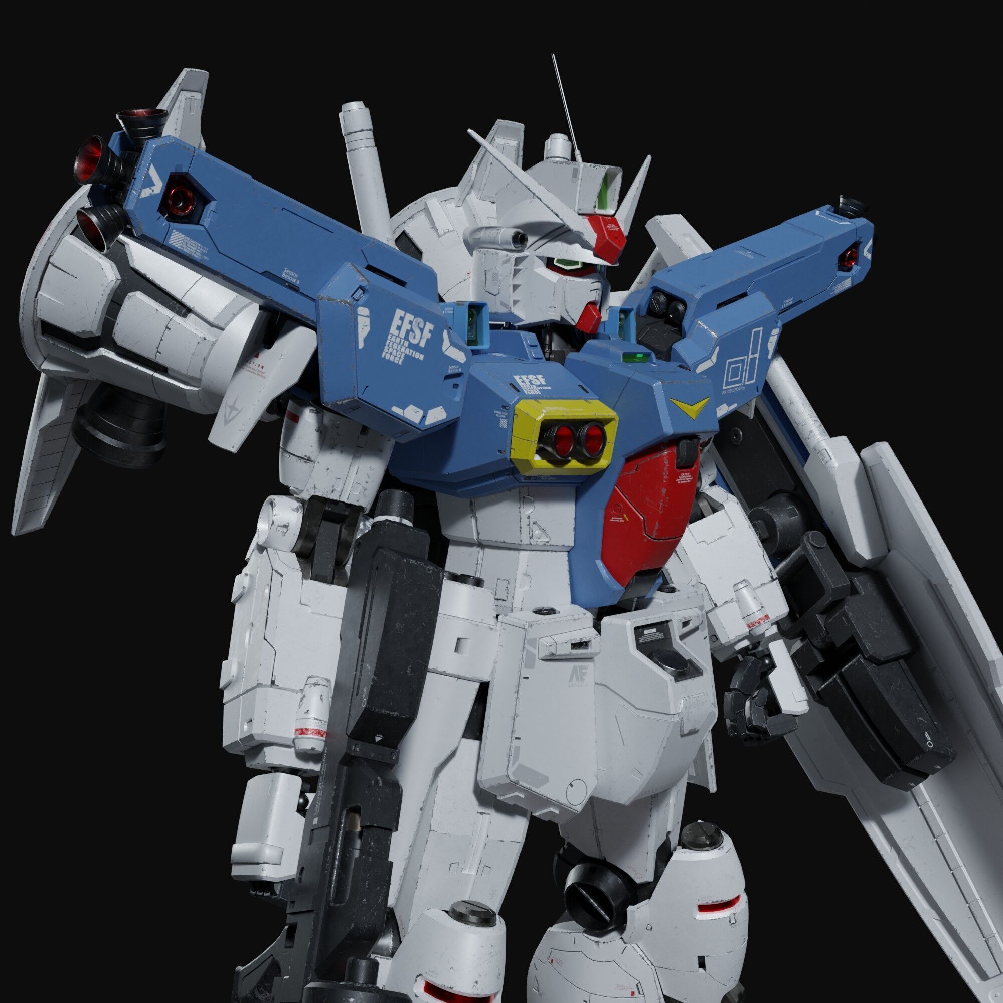 Gundam RX-78 GP01Fb weathering style 3D model_18