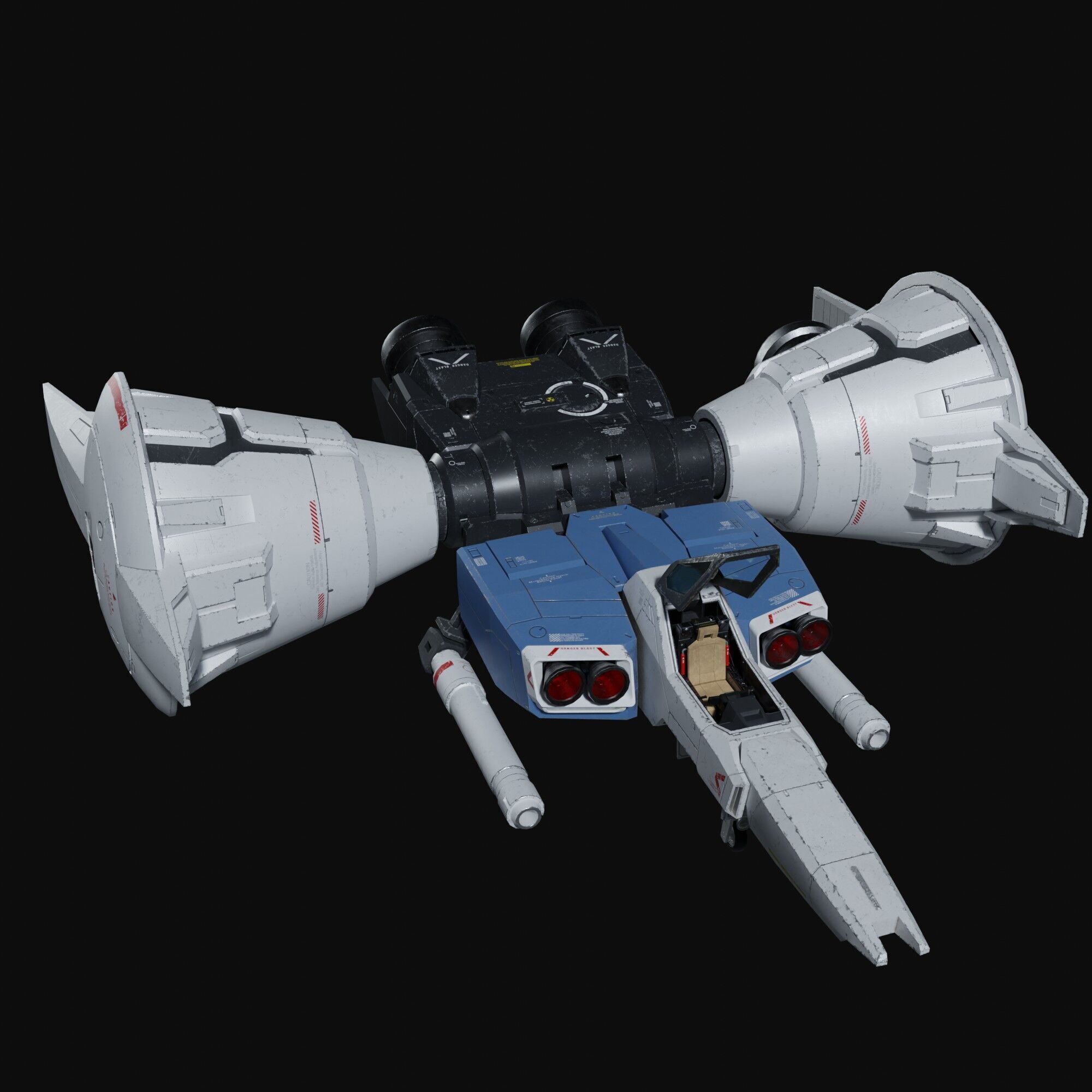 Gundam RX-78 GP01Fb weathering style 3D model_24