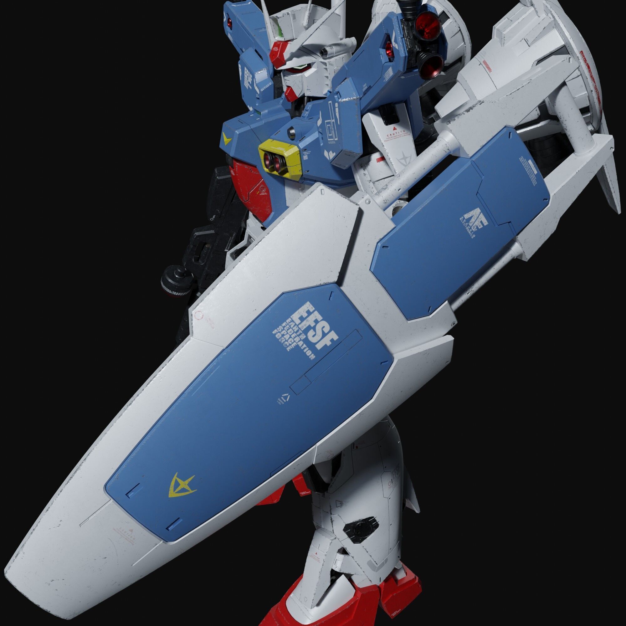 Gundam RX-78 GP01Fb weathering style 3D model_20