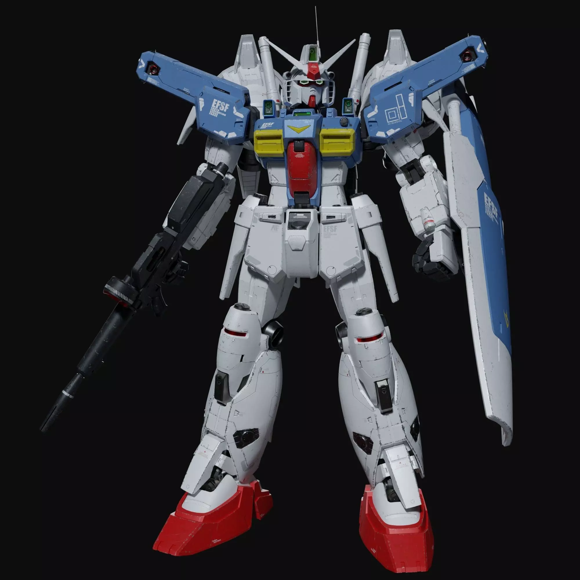 Gundam RX-78 GP01Fb weathering style 3D model_0