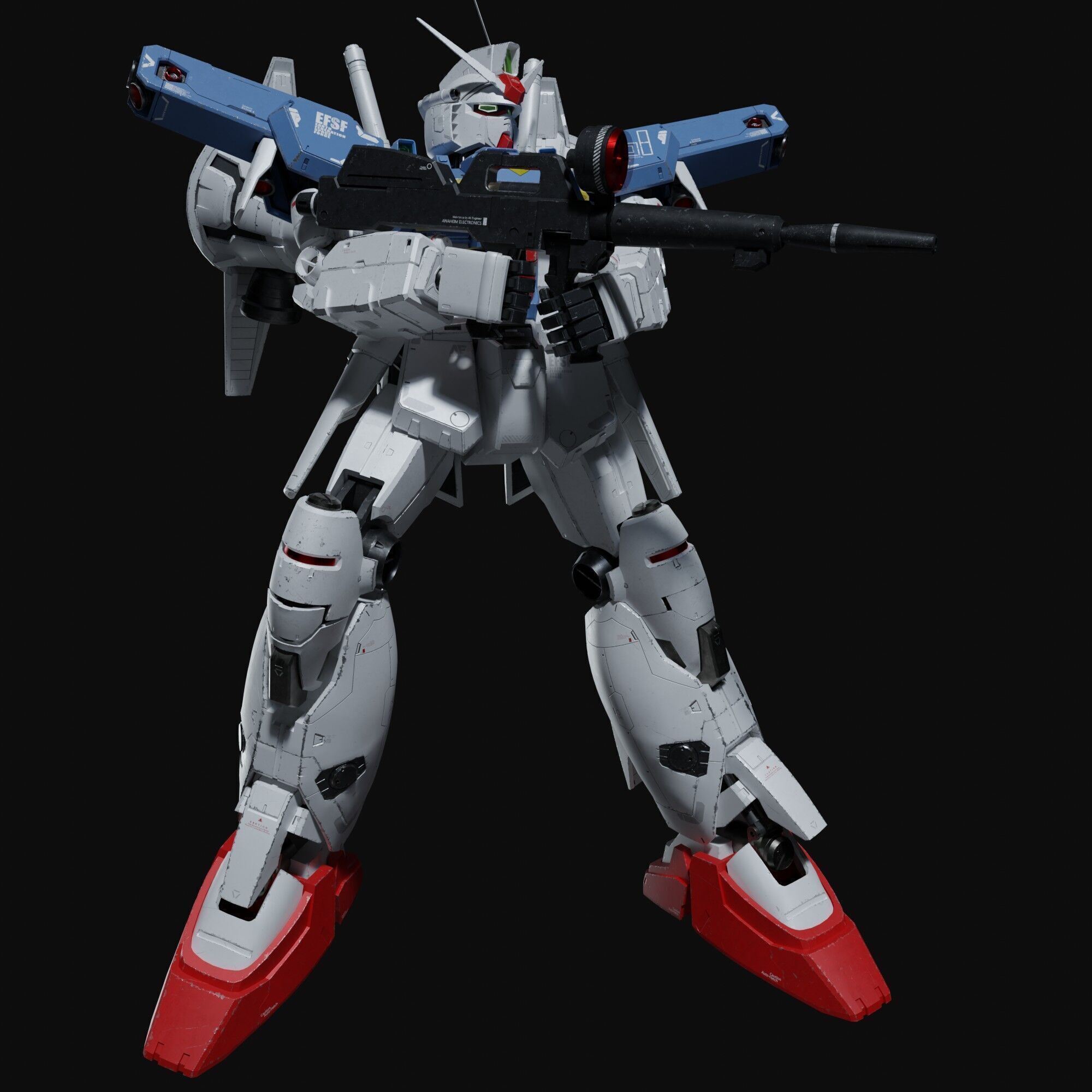 Gundam RX-78 GP01Fb weathering style 3D model_8