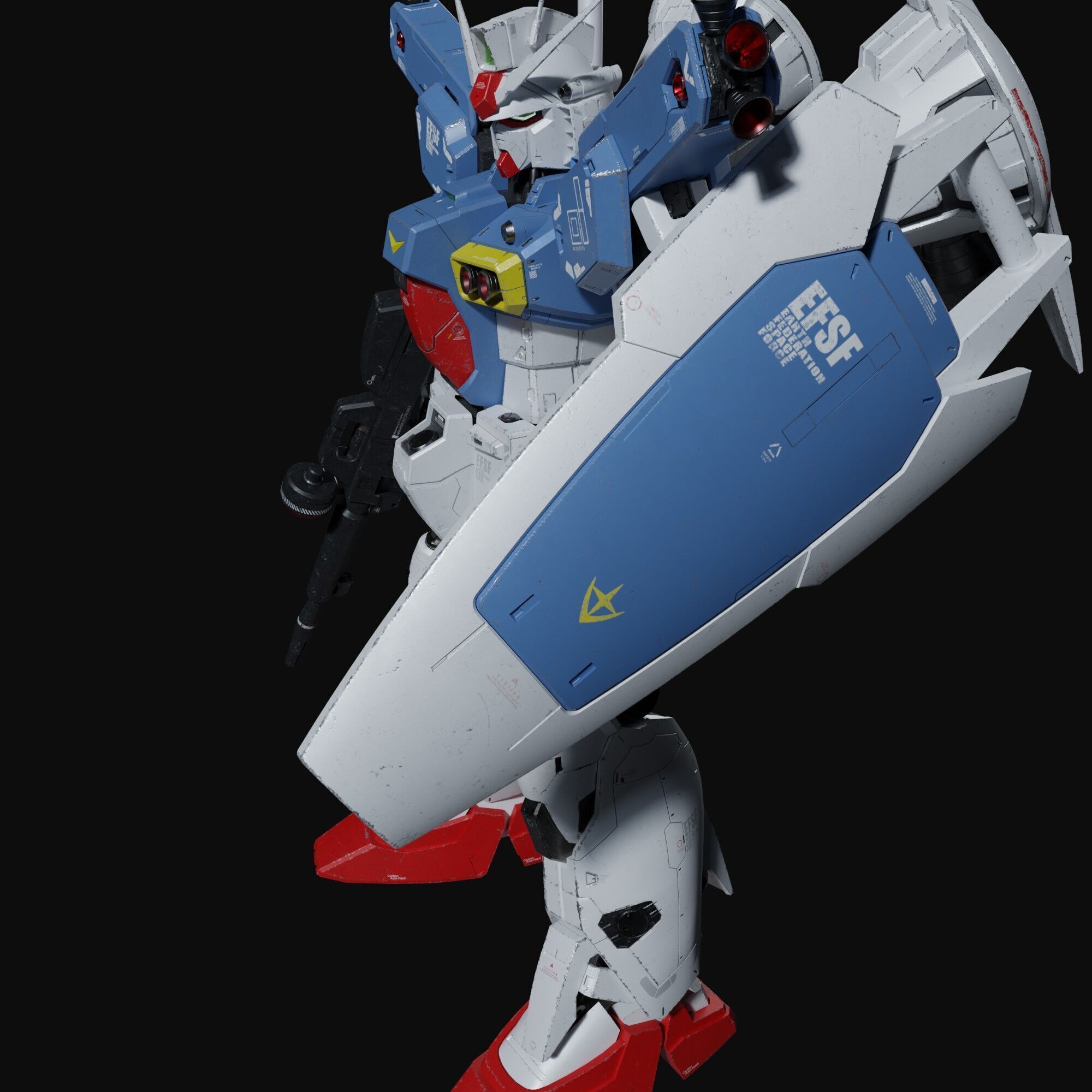 Gundam RX-78 GP01Fb weathering style 3D model_21