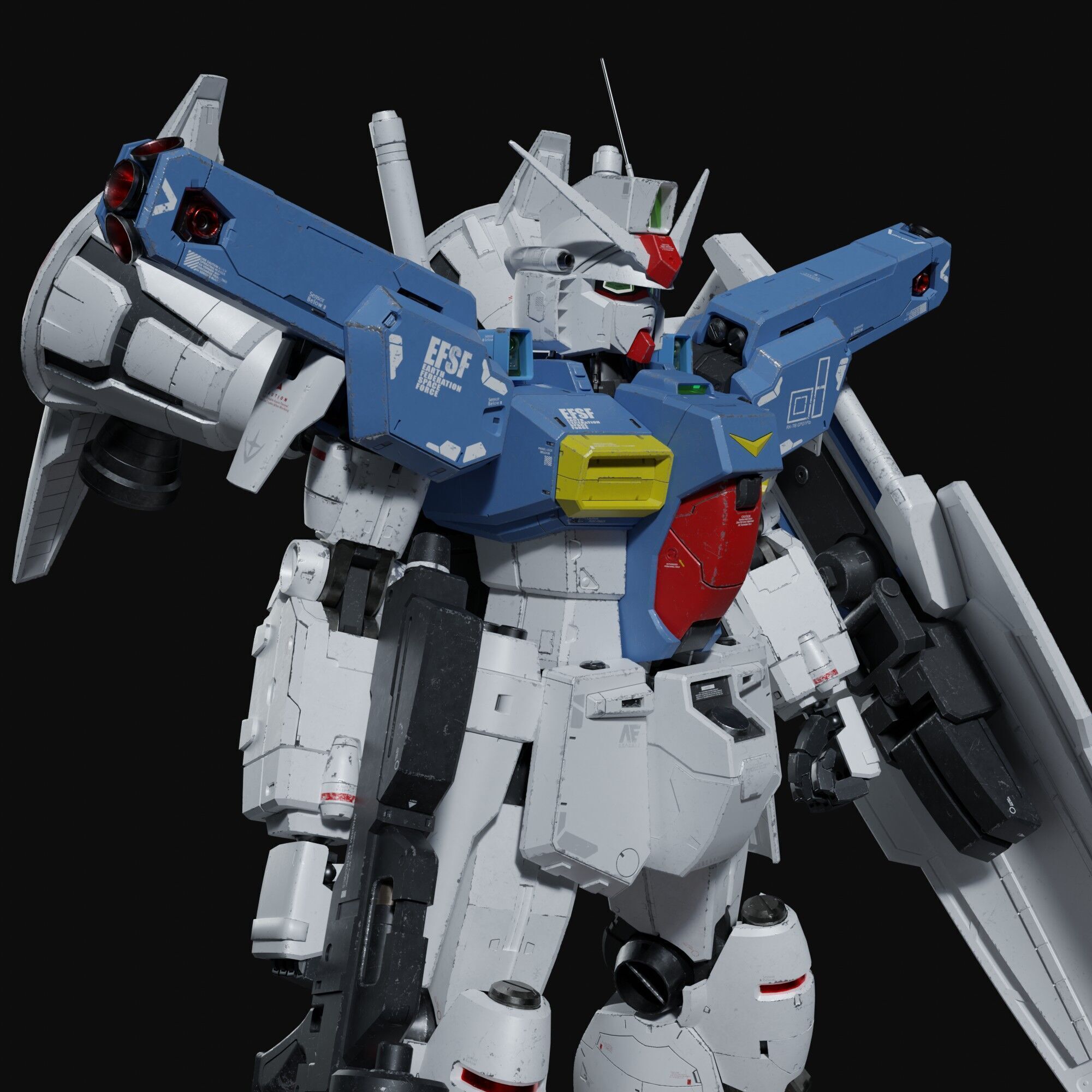 Gundam RX-78 GP01Fb weathering style 3D model_15