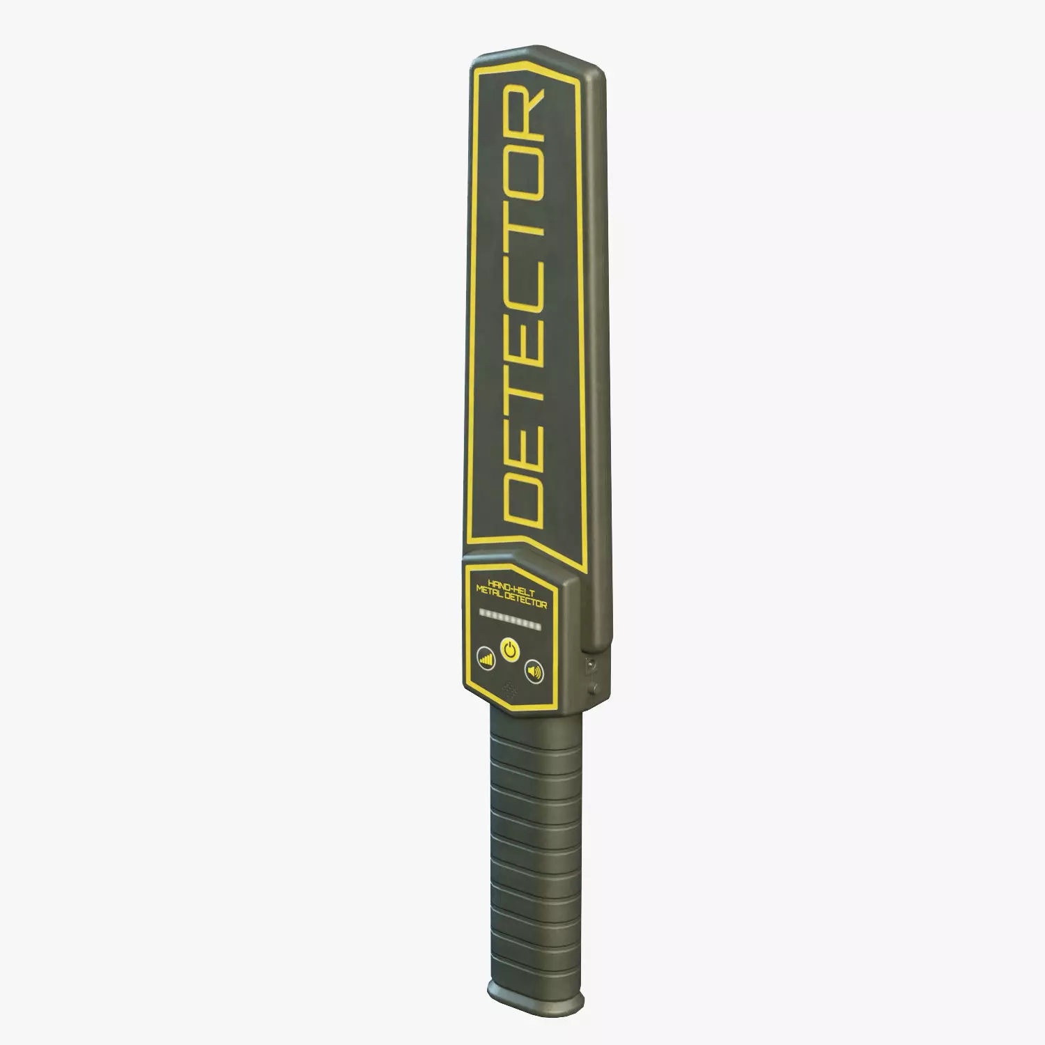 Handheld Metal Detector PBR Low-poly 3D model_0