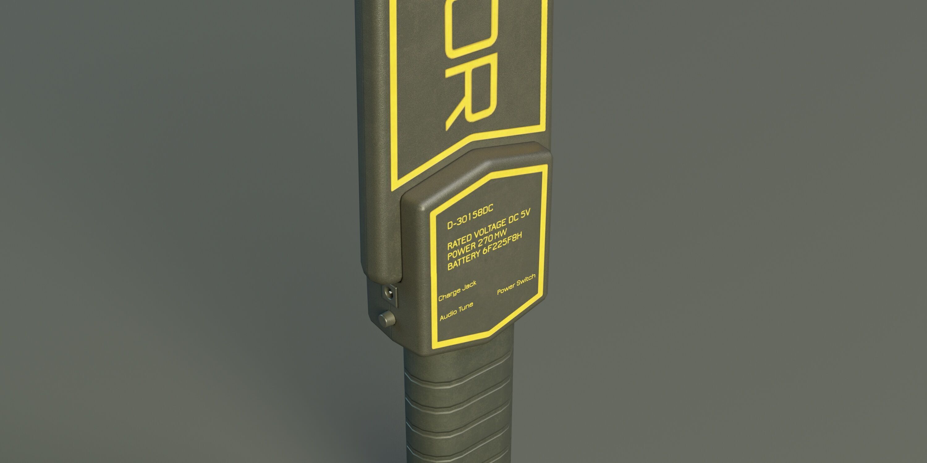 Handheld Metal Detector PBR Low-poly 3D model_6