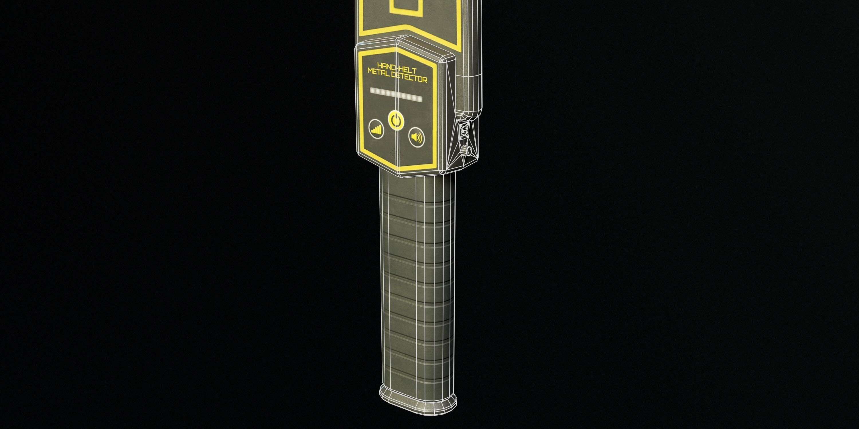 Handheld Metal Detector PBR Low-poly 3D model_7