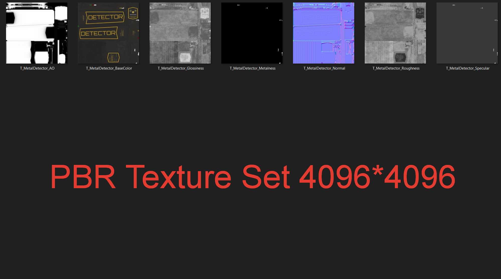 Handheld Metal Detector PBR Low-poly 3D model_11