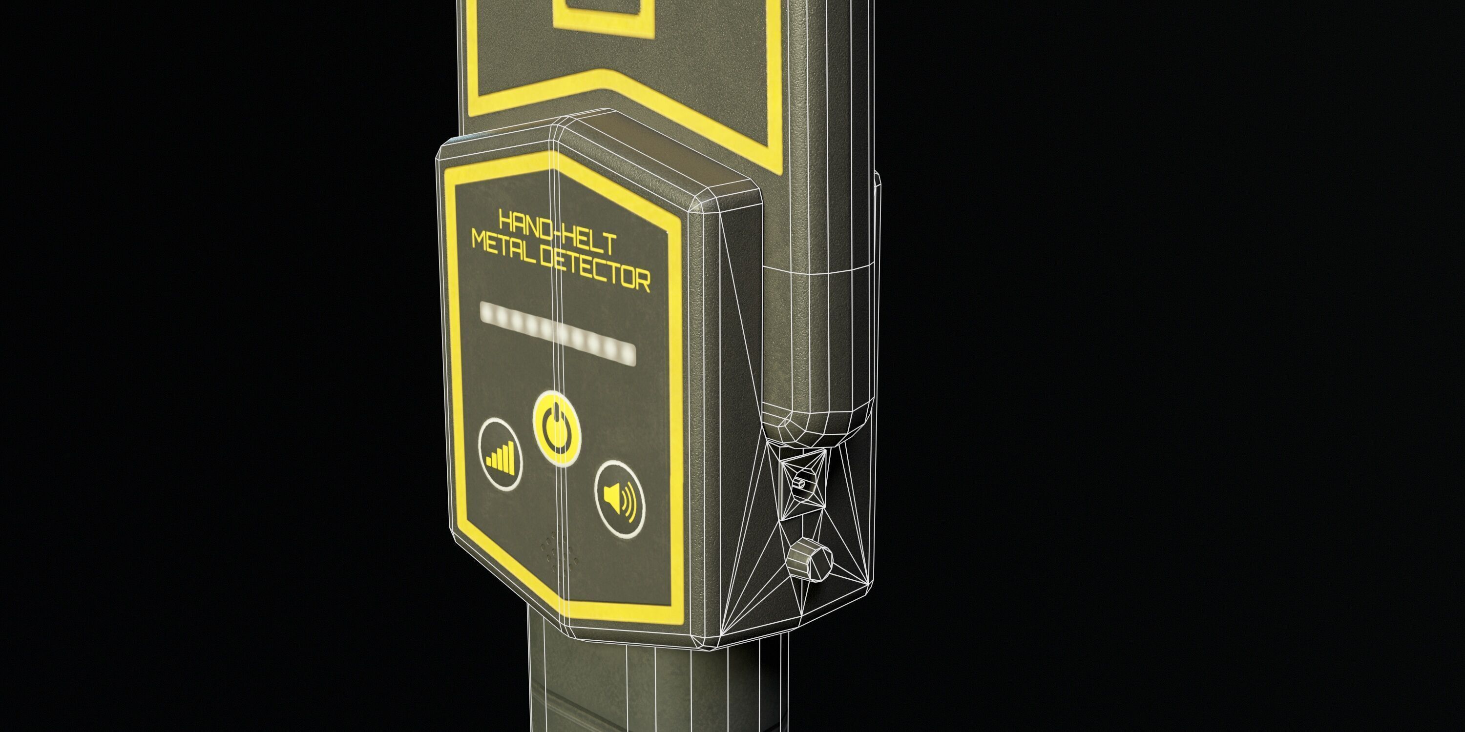 Handheld Metal Detector PBR Low-poly 3D model_8