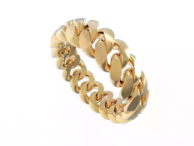 Cuban Chain Simple Ring