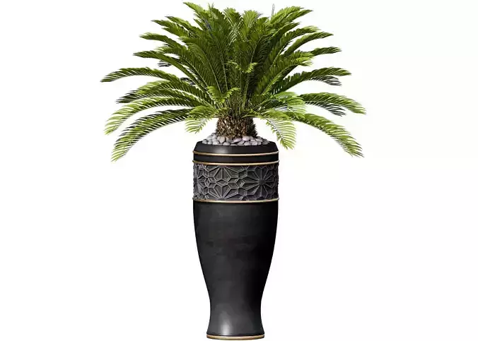 Decorative Palm Tree in oriental  Arabic garden vase urn