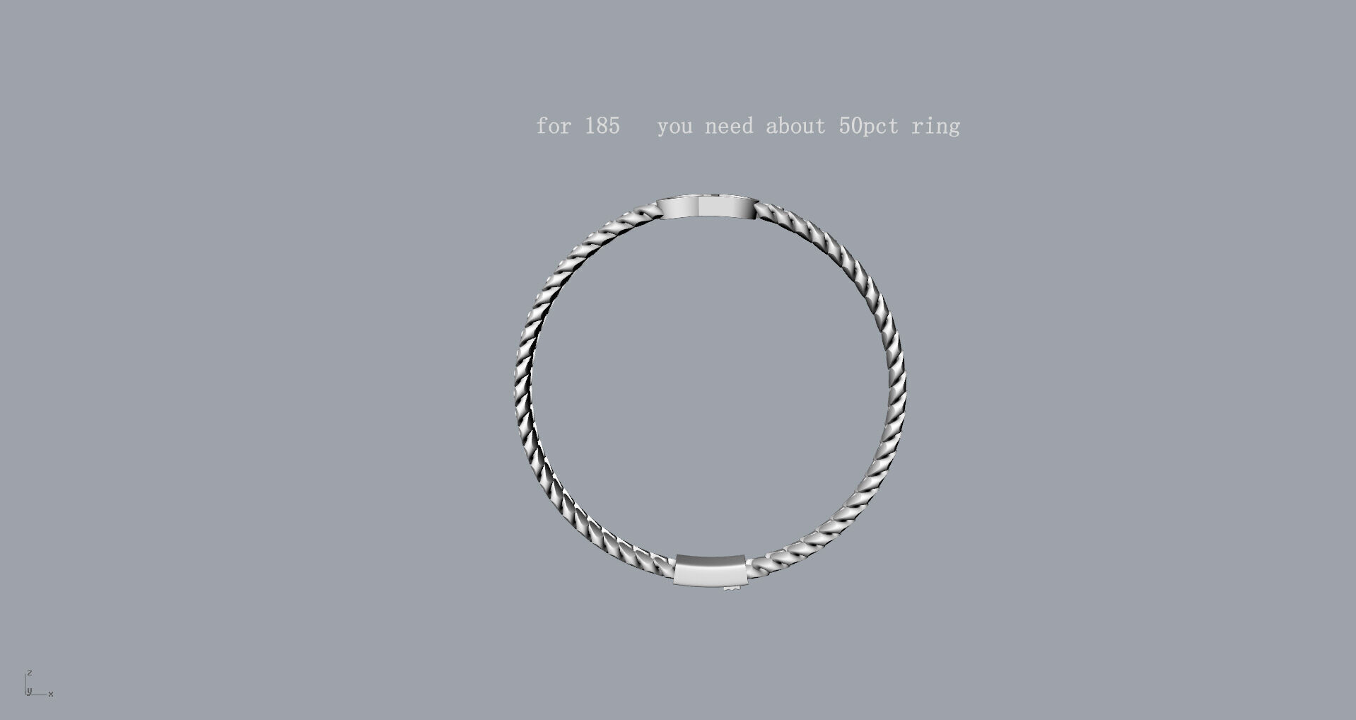 Cuban Chain Link Bracelet with CD 3D print model_12