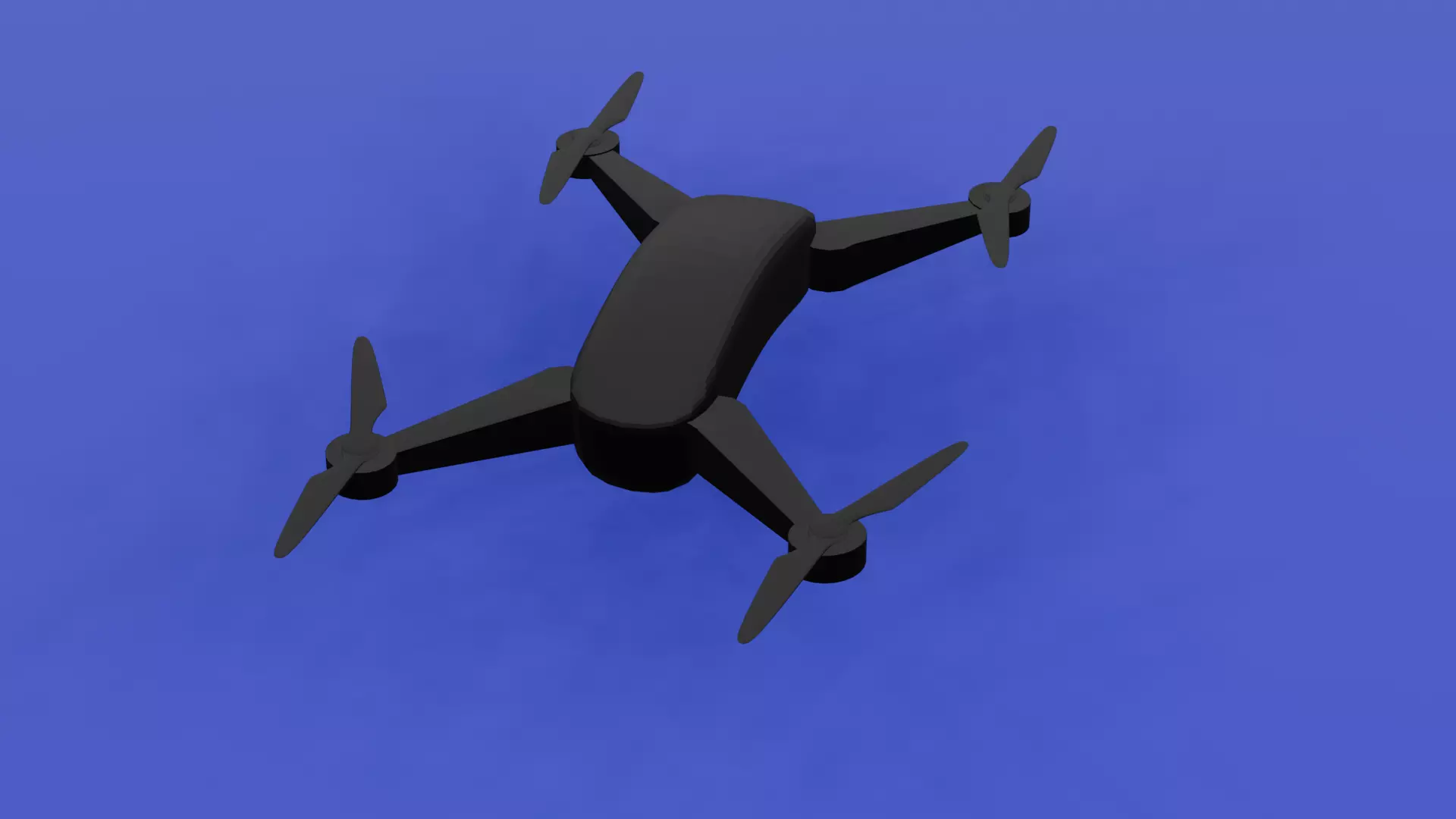 Drone Low-poly 3D model_0