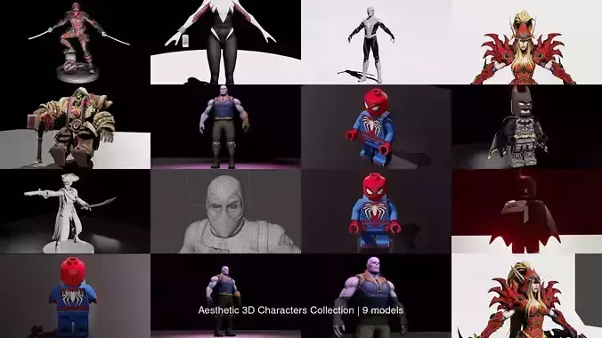 Aesthetic 3D Characters Collection