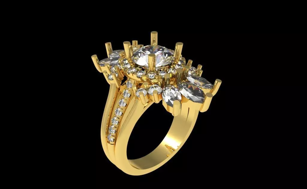 Diamond Ring 004 3D print model