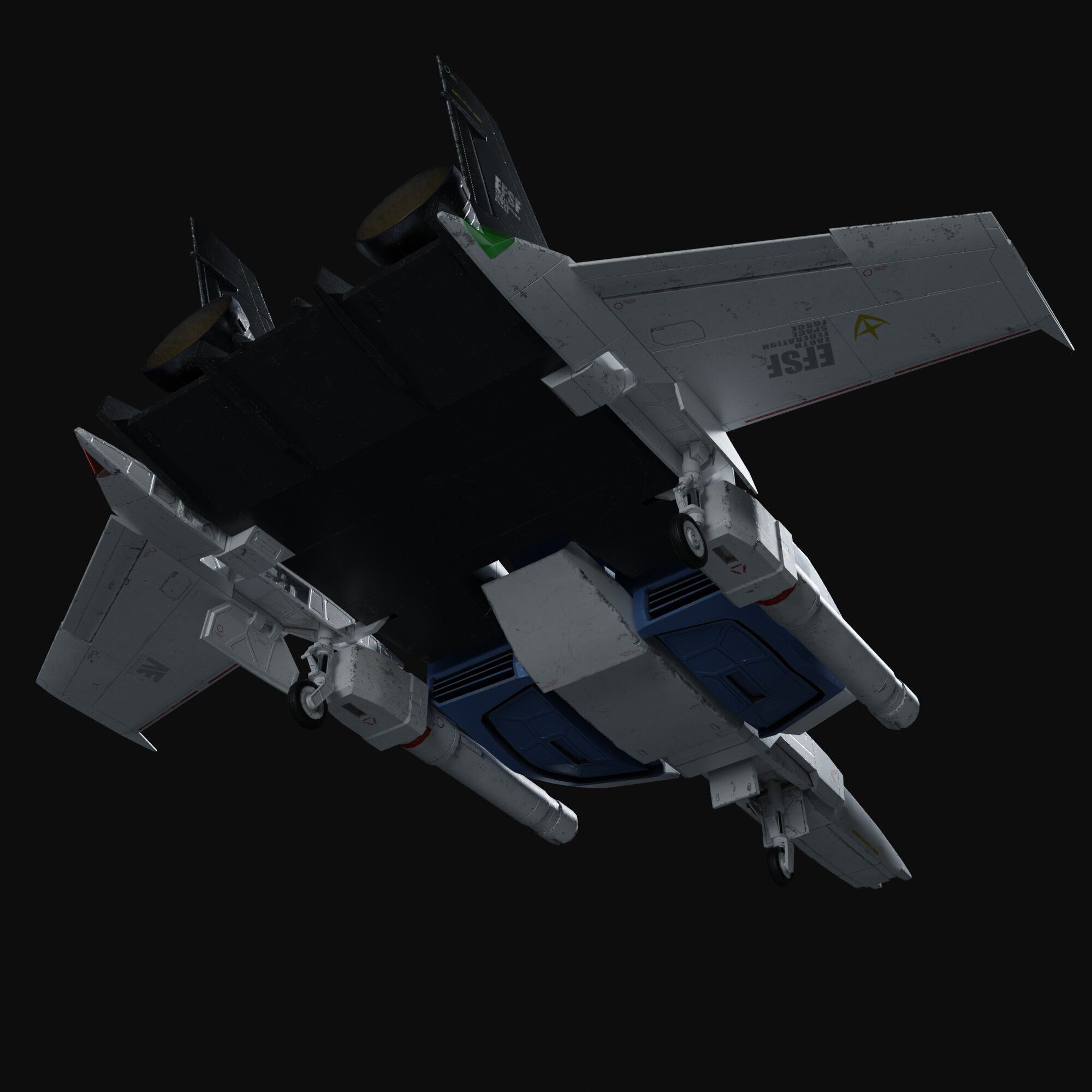 Gundam RX-78 GP01 weathering style 3D model_26