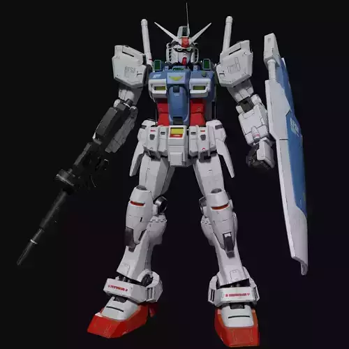 Gundam RX-78 GP01 weathering style 3D model