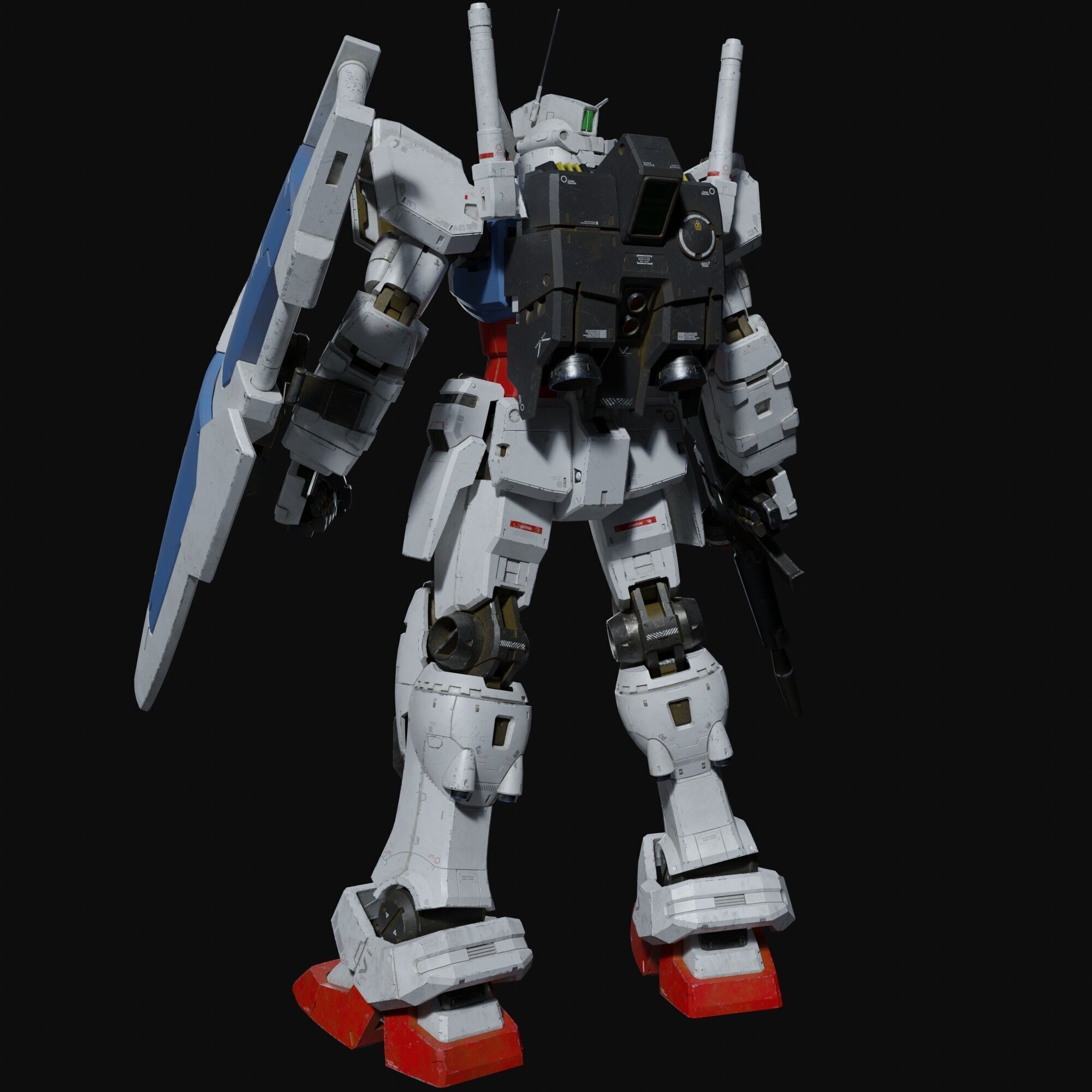 Gundam RX-78 GP01 weathering style 3D model_1