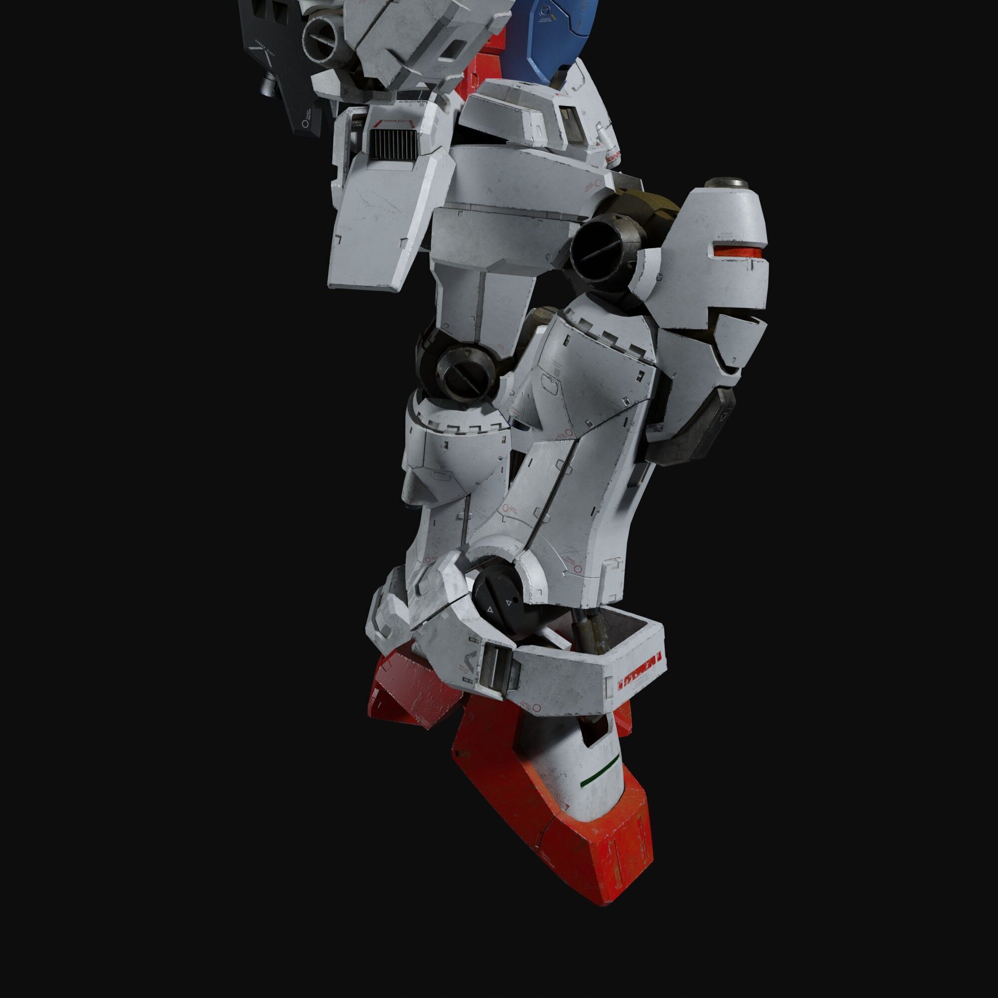 Gundam RX-78 GP01 weathering style 3D model_12
