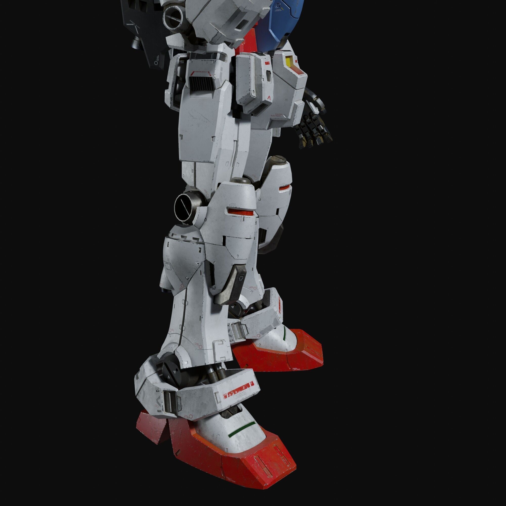 Gundam RX-78 GP01 weathering style 3D model_11