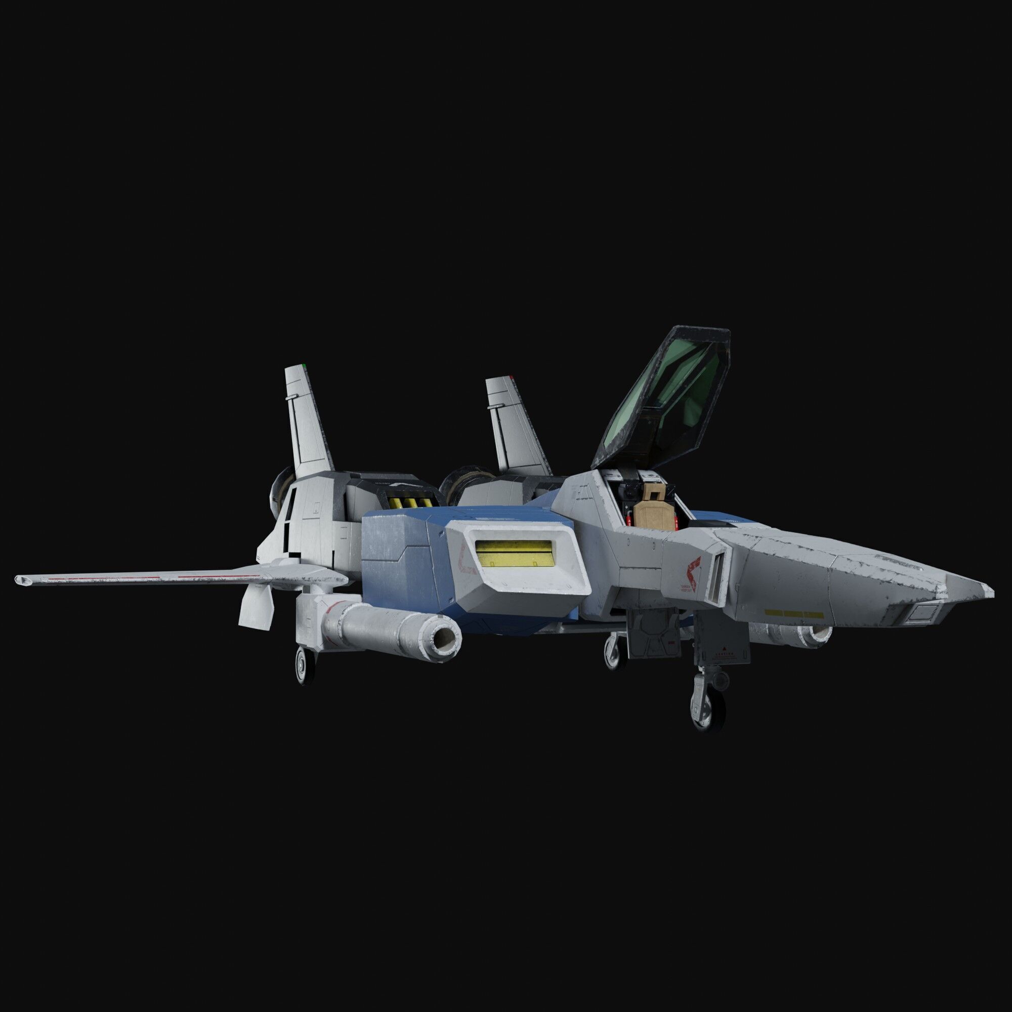 Gundam RX-78 GP01 weathering style 3D model_27