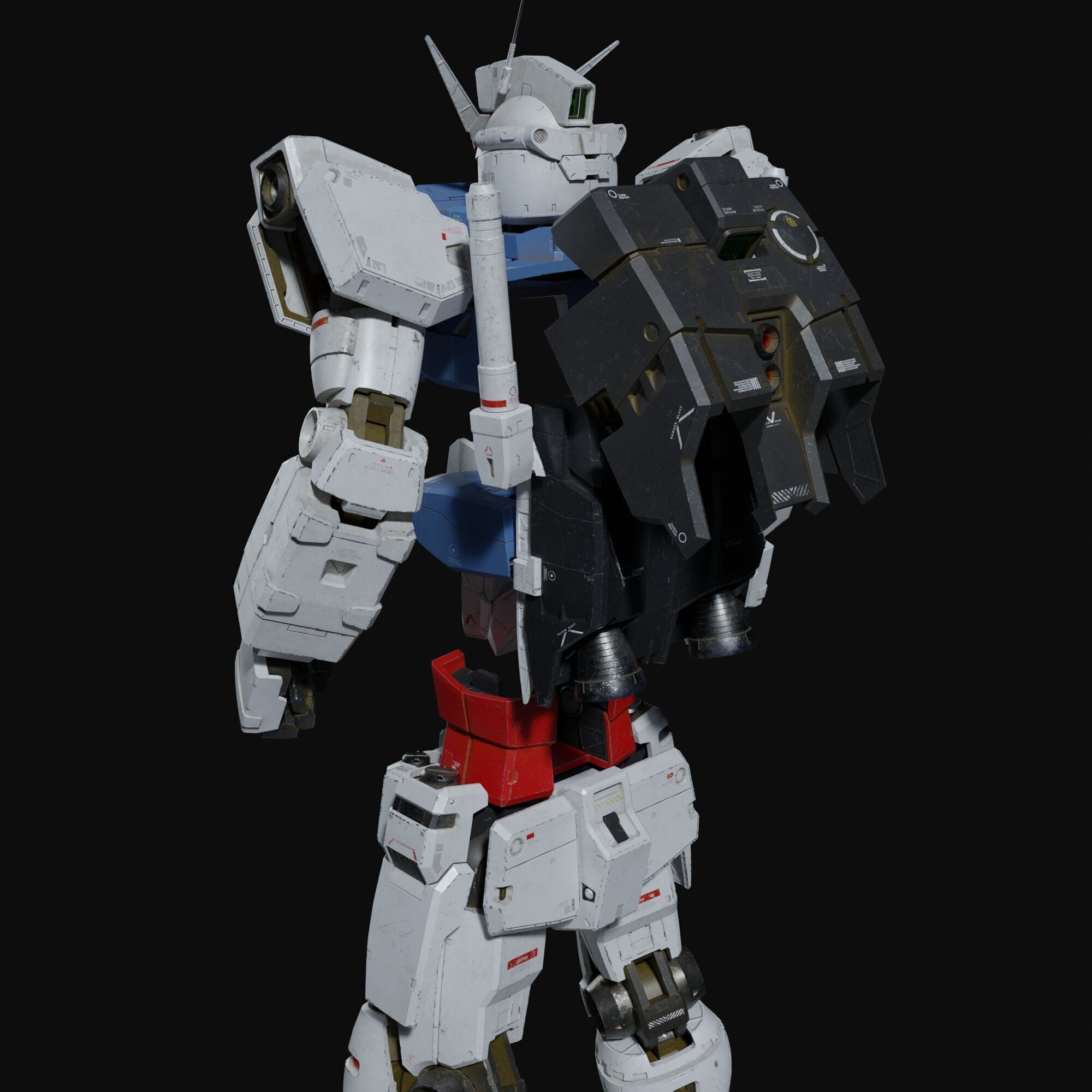Gundam RX-78 GP01 weathering style 3D model_19