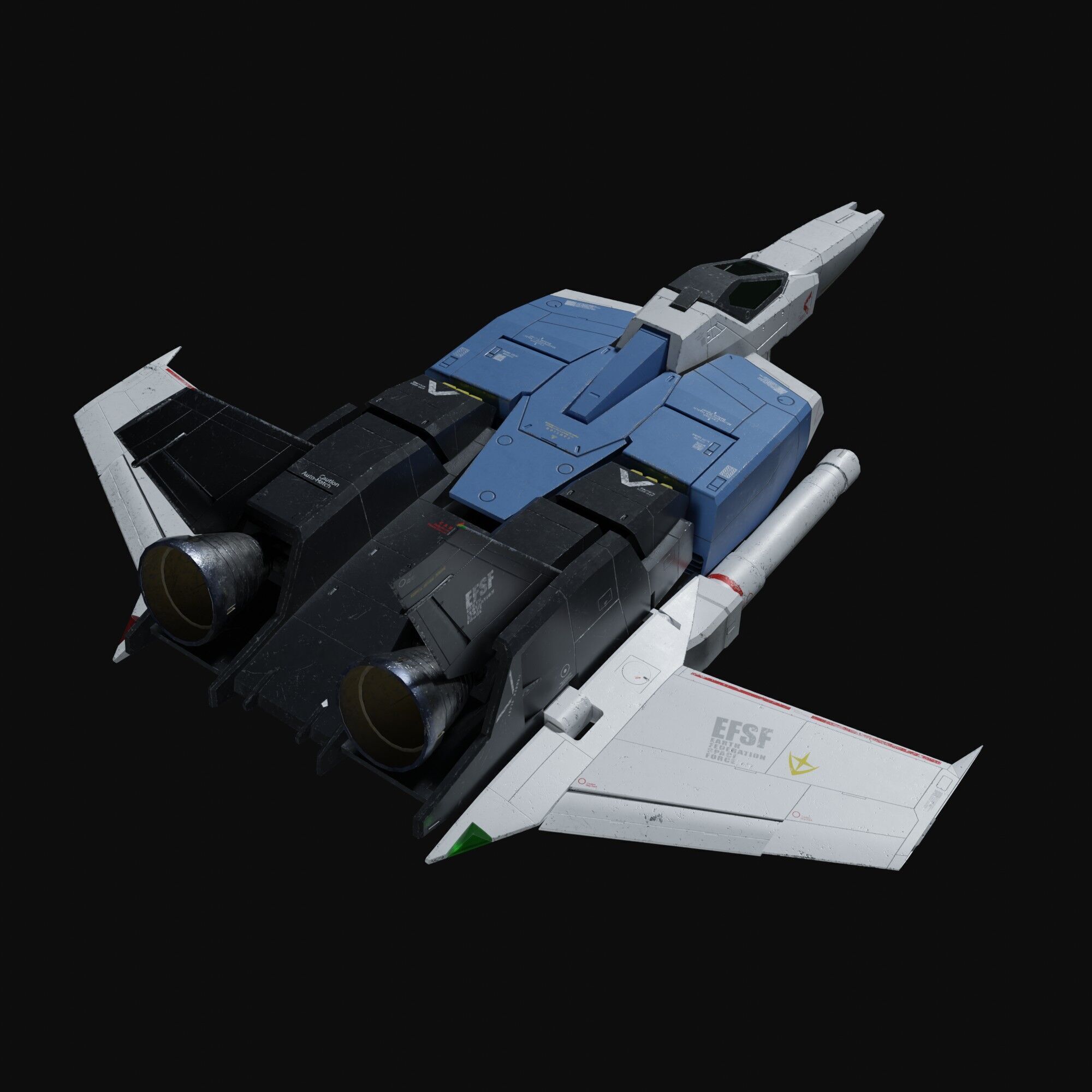 Gundam RX-78 GP01 weathering style 3D model_25