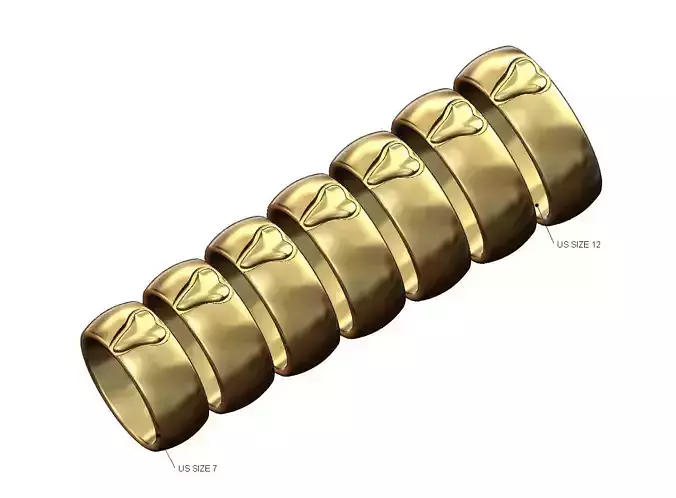 Carved shark tooth cigar band US sizes Us sizes 6to12