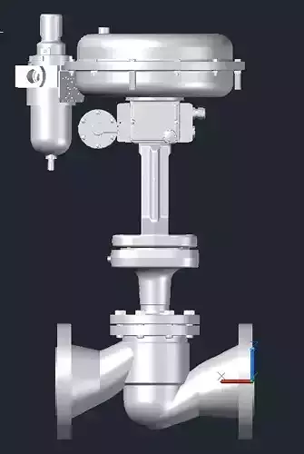 Pneumatic control valve flanged PN-63 DN-100