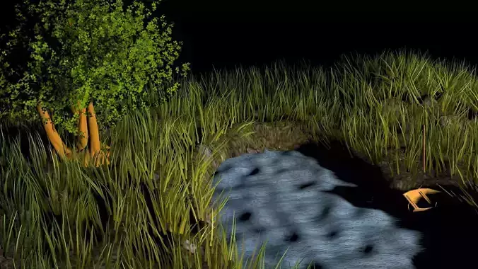 Grass landscape surface