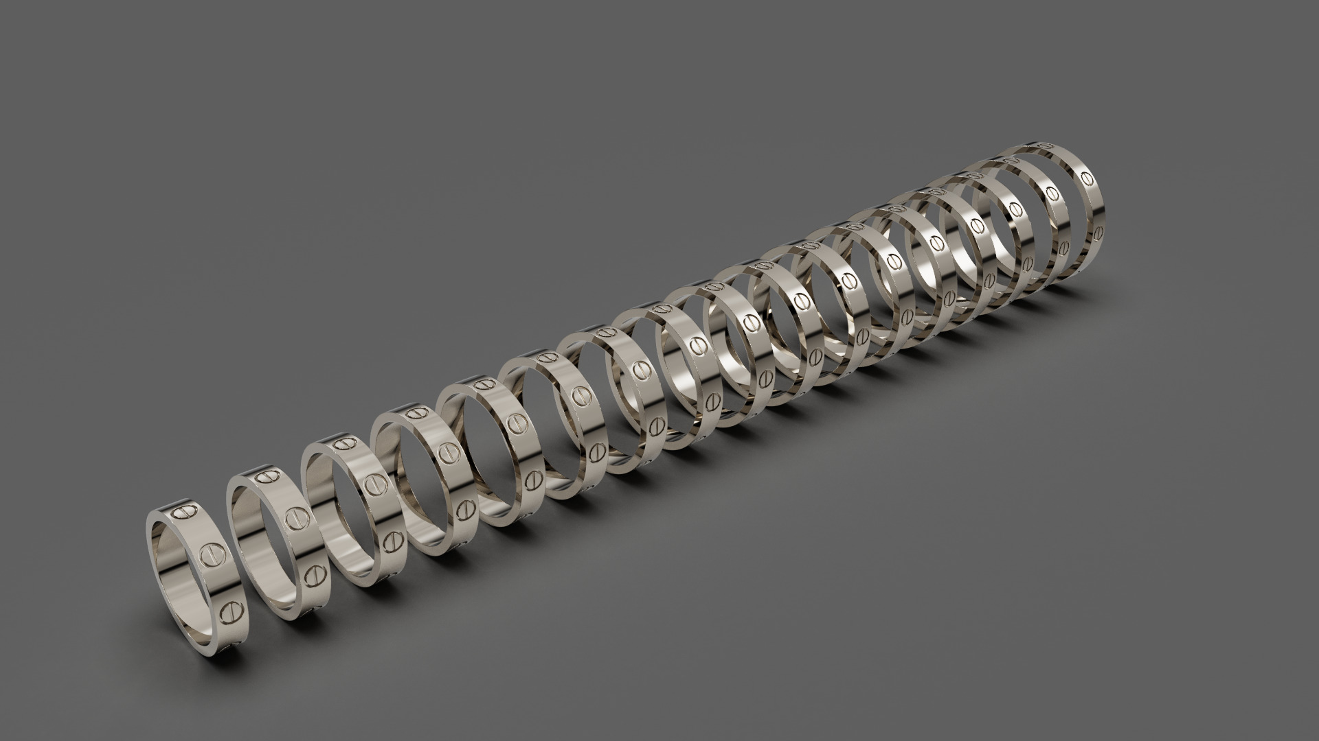 Screw Rings small 3D print model_3