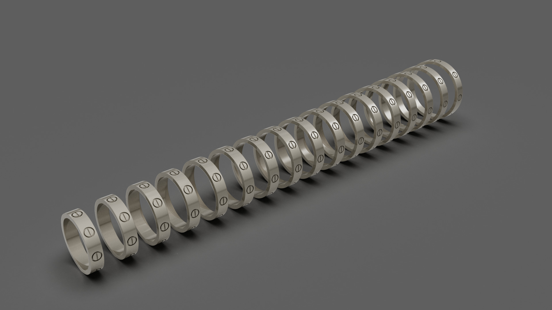 Screw Rings small 3D print model_5