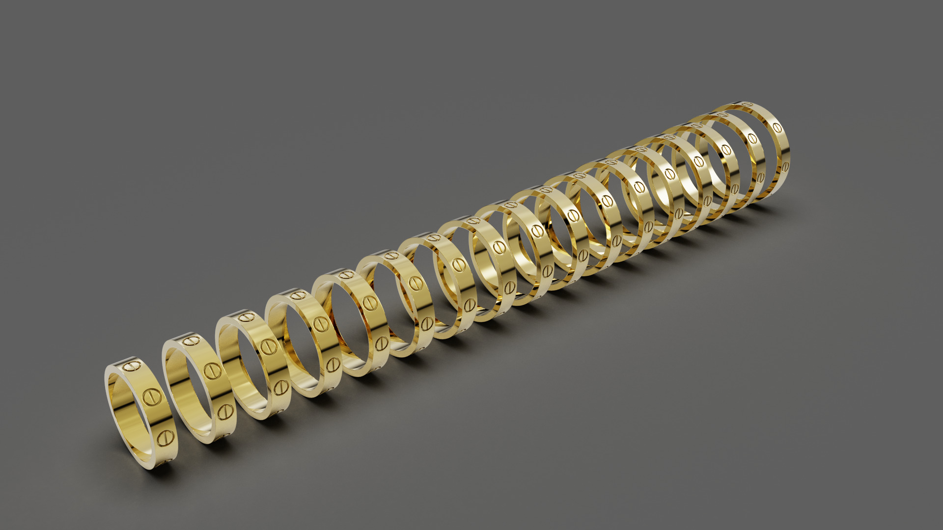 Screw Rings small 3D print model_1