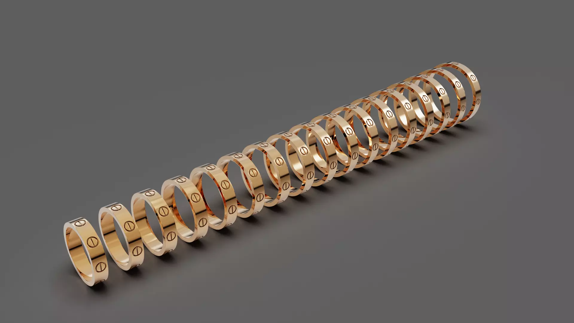 Screw Rings small 3D print model_0