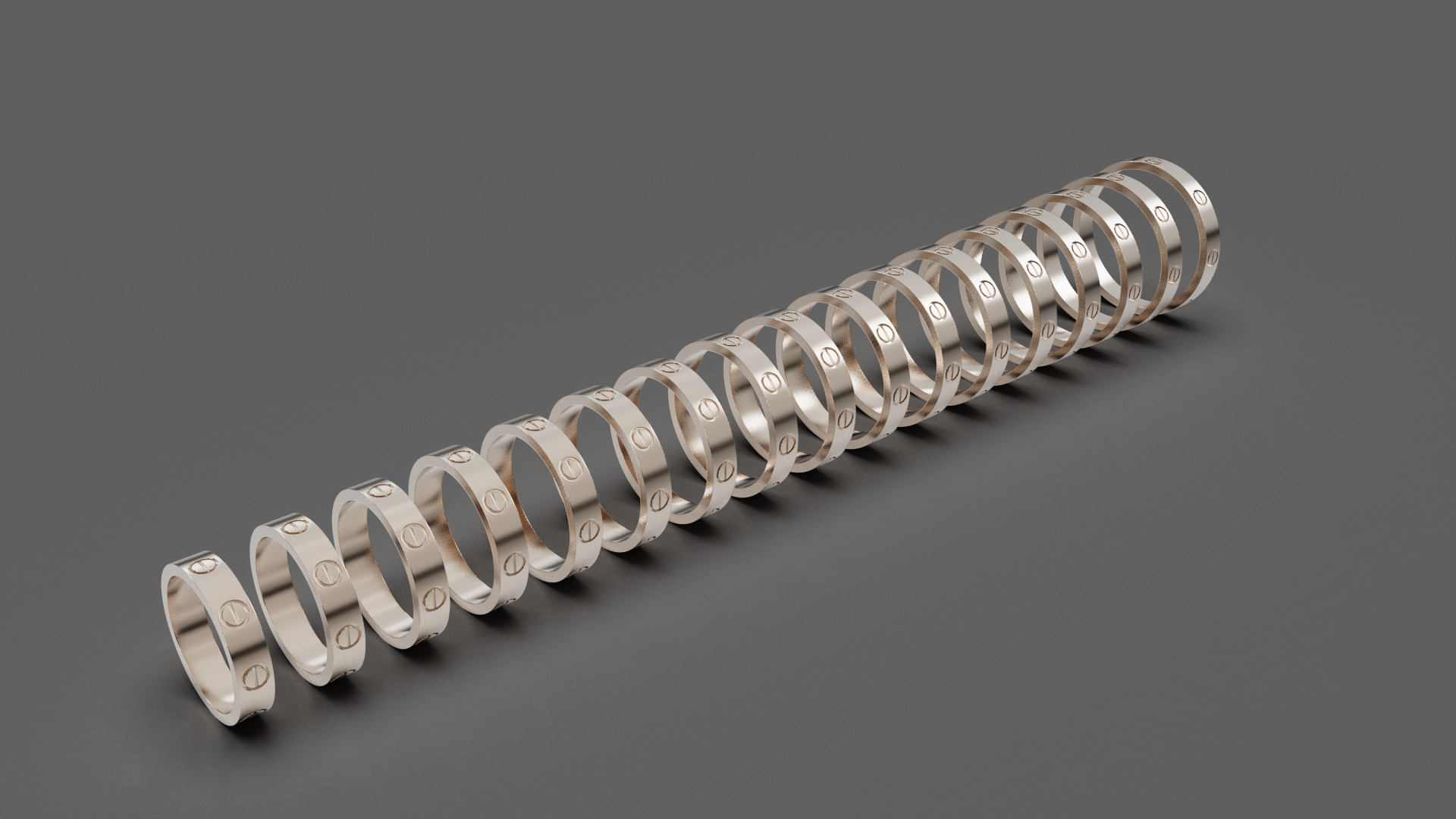 Screw Rings small 3D print model_2