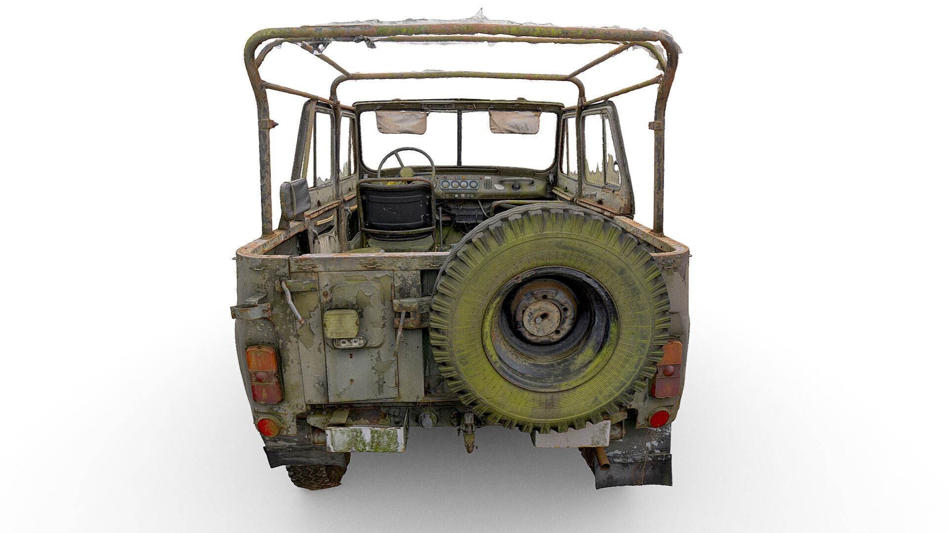 UAZ 469 wreck 01 3D model_6