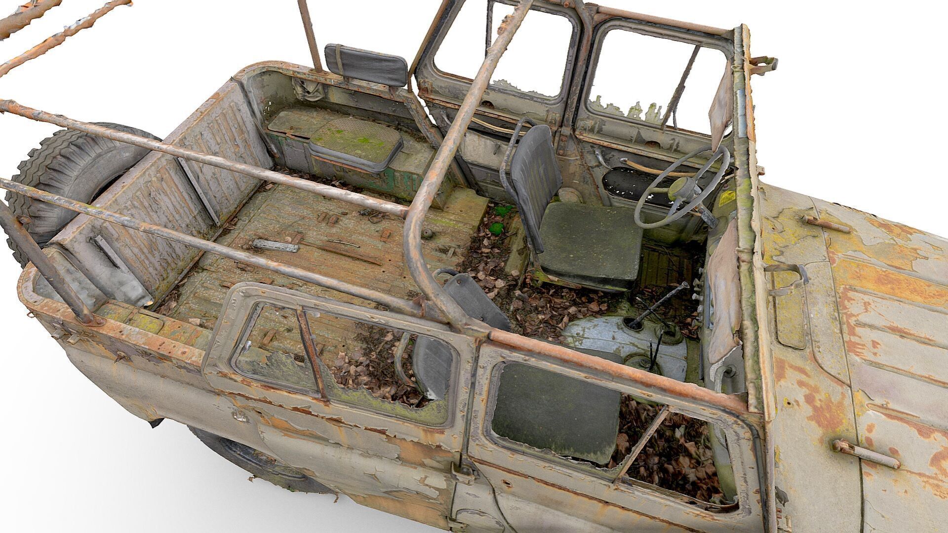 UAZ 469 wreck 01 3D model_10