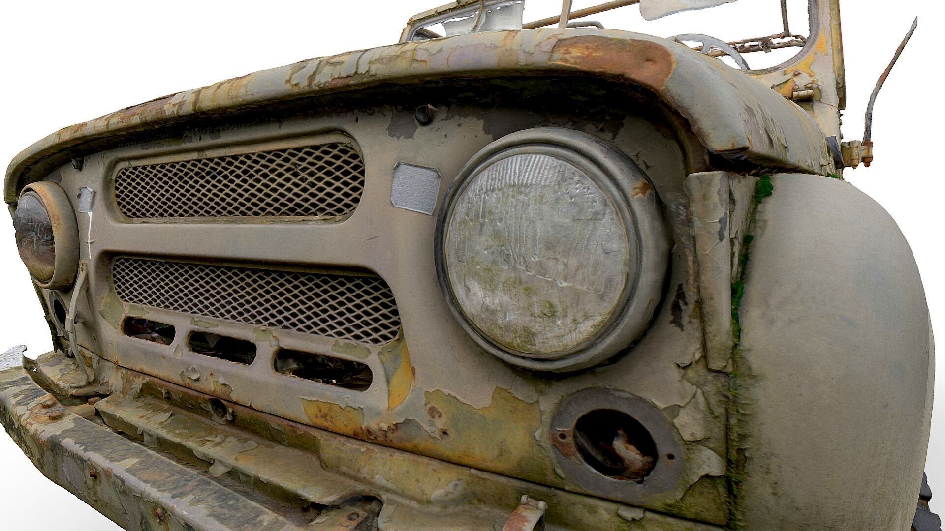 UAZ 469 wreck 01 3D model_3